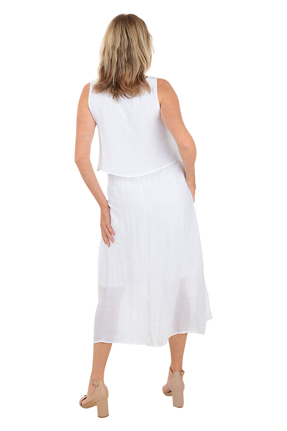 Elegant Lace Shoulder Sleeveless Popover Maxi Dress for Women - Summer Beach Wedding Party & Vacation Outfit