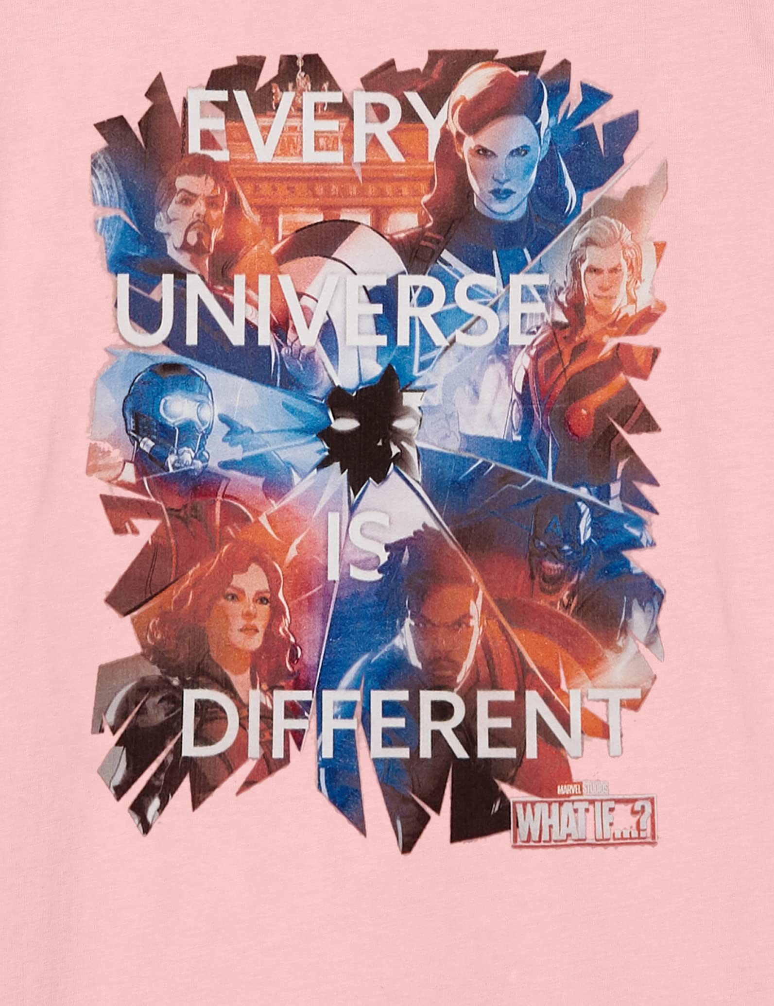 Marvel Girl's Every Universe T-Shirt | Superhero Graphic Tee for Women | Perfect for Cosplay, Comic Con & Everyday Wear