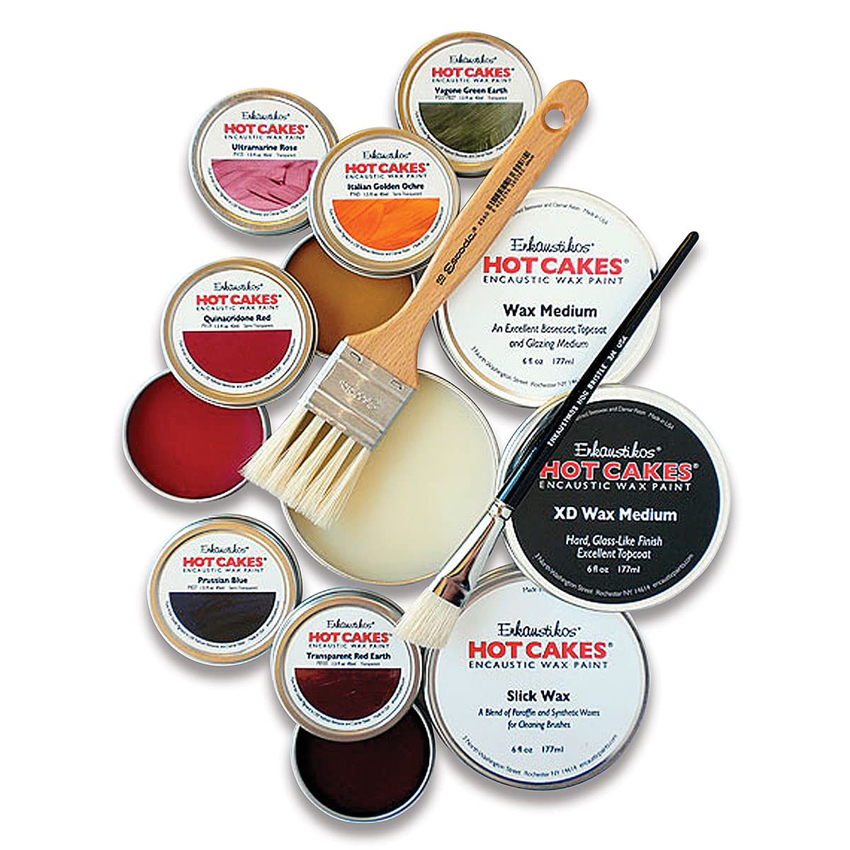 Premium Encaustic Wax Painting Kit - Professional Beeswax Art Supplies for Hot Cakes Glazing & Mixed Media Art - Perfect for Canvas Painting, Scrapbooking & DIY Home Decor Projects