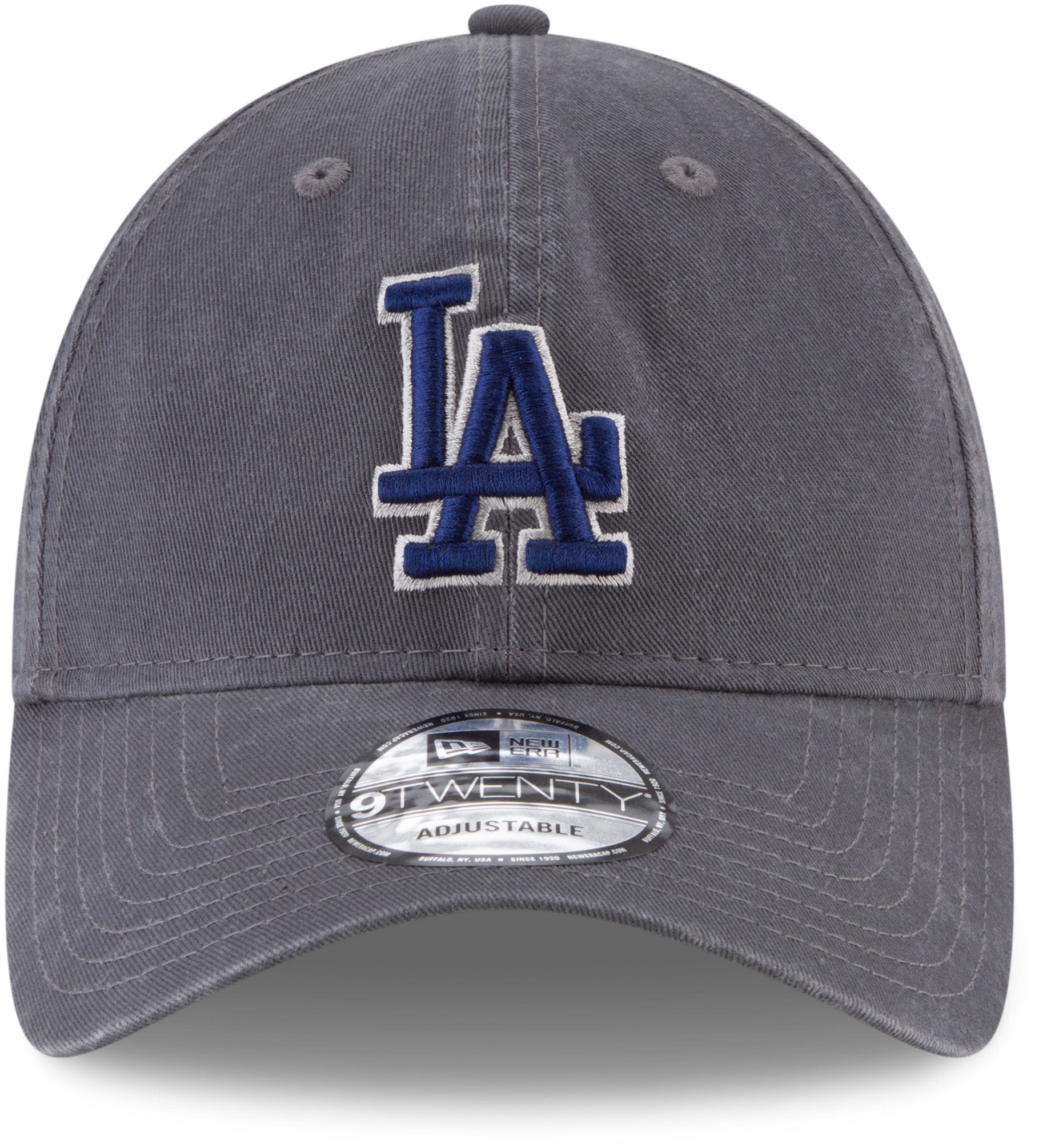 Los Angeles Dodgers New Era 9Twenty MLB Core Classic Graphite Baseball Cap - Adjustable Snapback Hat for Men & Women - Perfect for Baseball Games, Streetwear Fashion & Casual Outfits