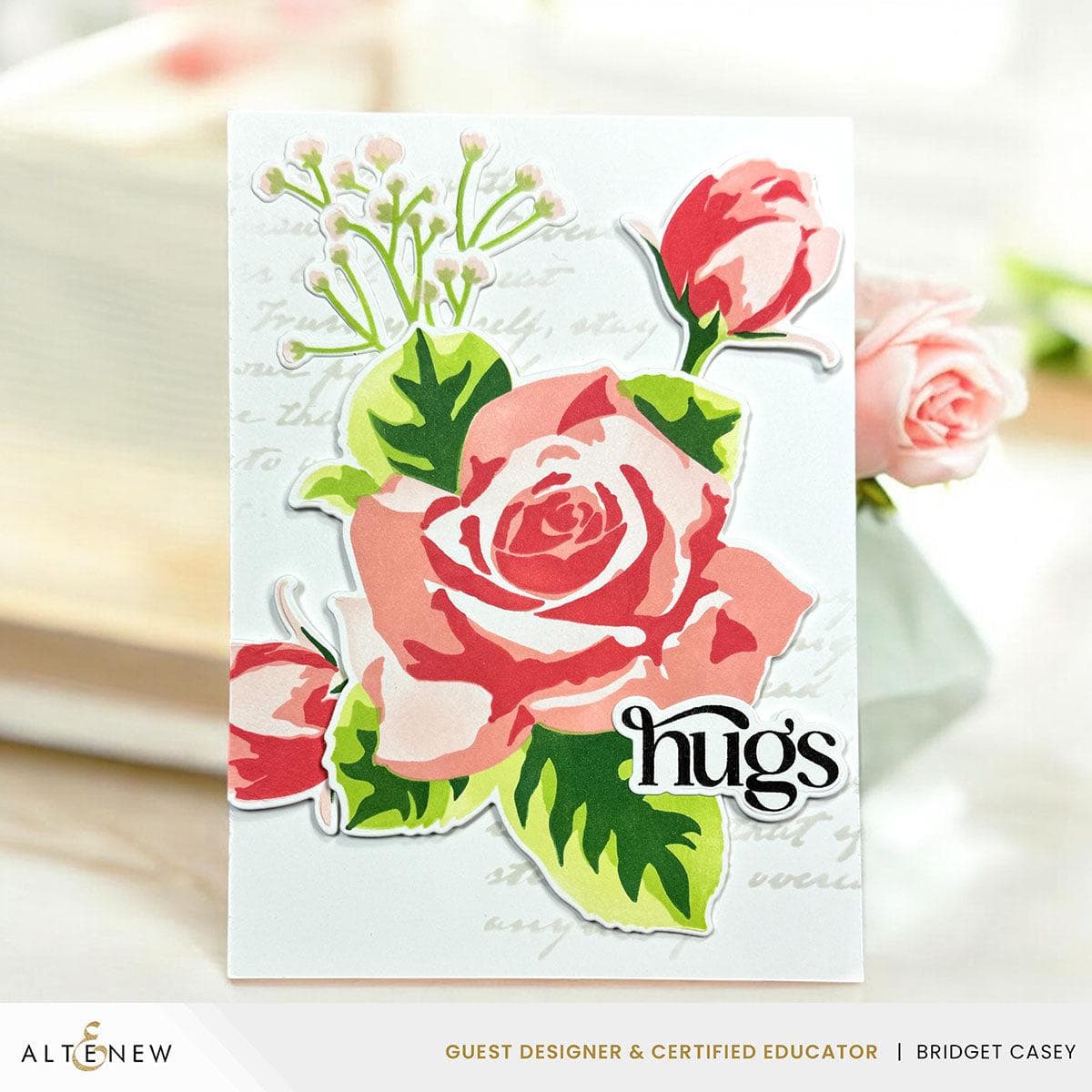 Romantic Roses Stencil Art Die Set for Card Making, Scrapbooking & DIY Crafts – Perfect for Wedding Invitations & Home Decor