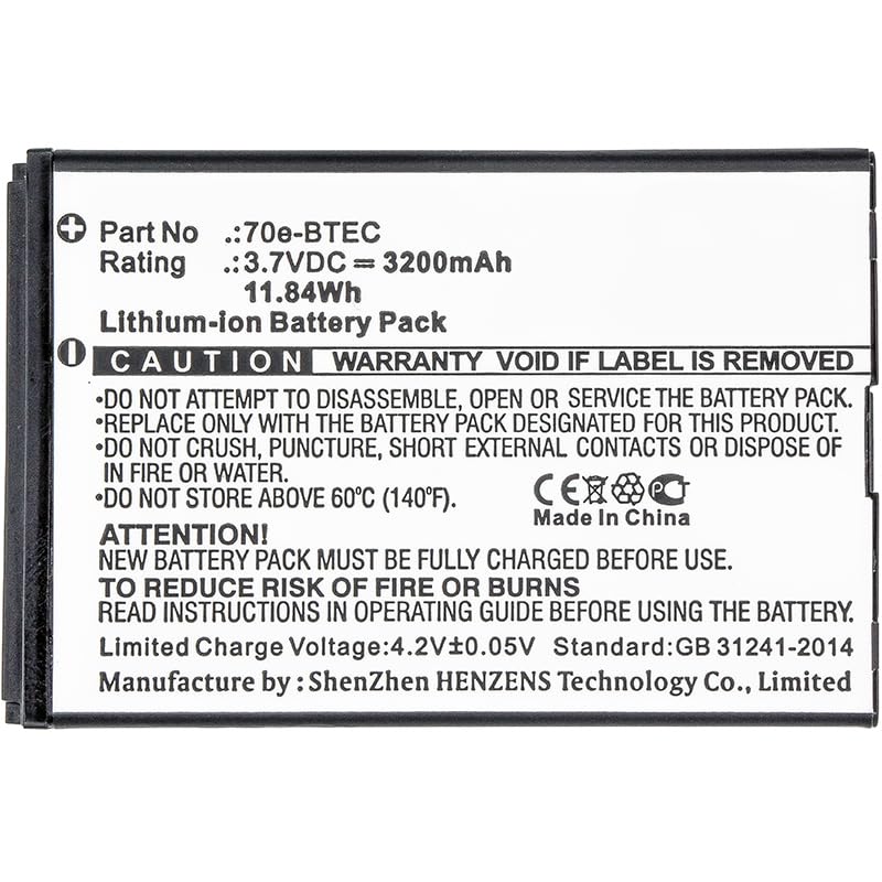 Synergy Digital Barcode Scanner Battery - 3200mAh Li-ion Replacement for Dolphin 60S-Batt-1 & Honeywell 60S-Batt-1 (3.7V High Capacity) - Perfect for Retail, Warehouse & Inventory Management