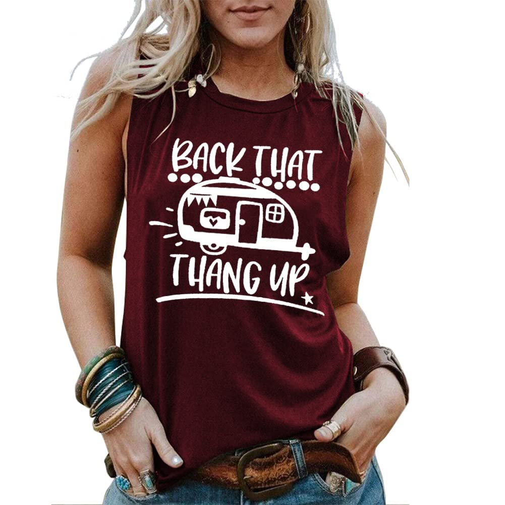 Funny Camping Tank Tops for Women - Sleeveless Casual Shirts for Outdoor Adventures, Hiking & Summer Travel