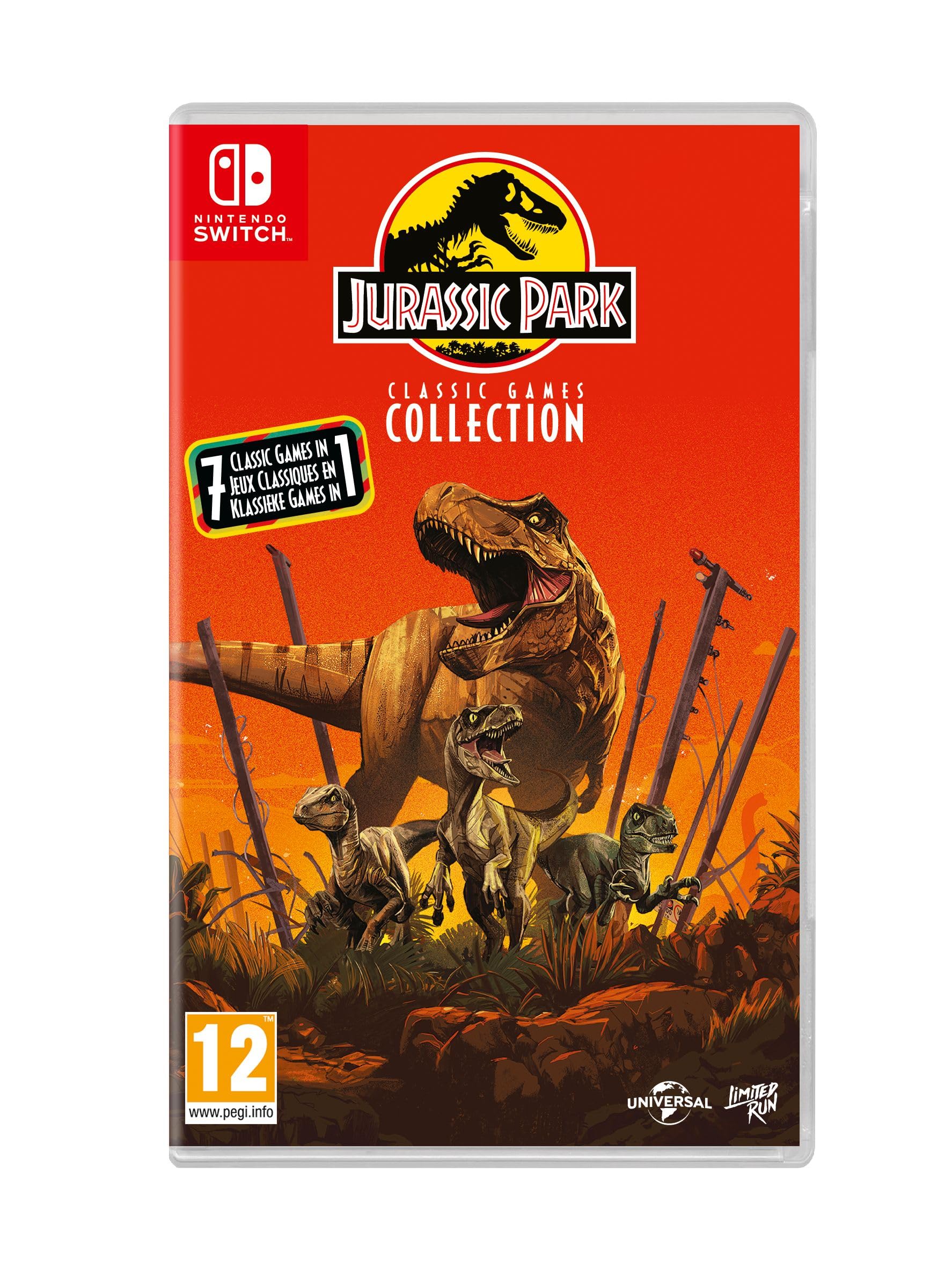 Jurassic Park Classic Games Collection for Nintendo Switch - Retro Dinosaur Adventure Game Bundle - Perfect for Home Entertainment & Family Game Nights