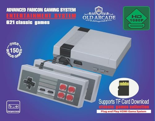 Retro Classic Game Console with 621 Preloaded Games & Bonus - HDMI Connection, Save Game Feature - Perfect for Nostalgic Gaming & Family Entertainment