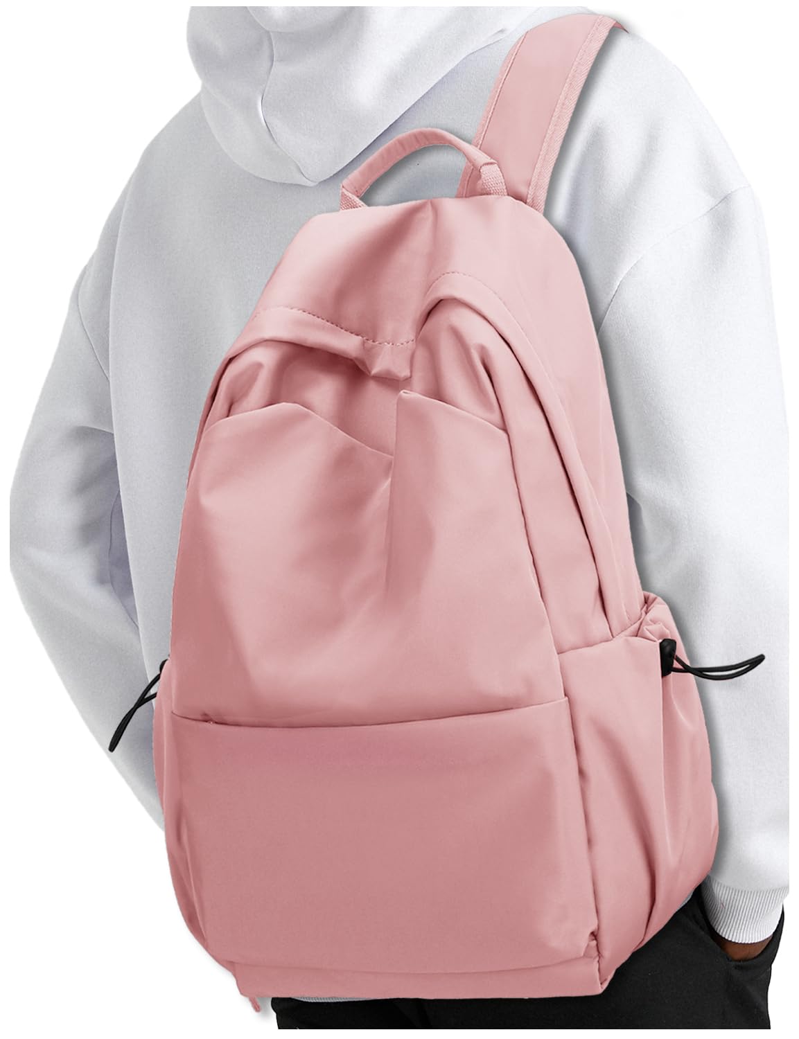 YGR Lightweight Waterproof Laptop Backpack for Women & Men, 15.6 Inch Travel Rucksack, College Computer Bag in Pink - Perfect for Daily Commute, School, and Office Use