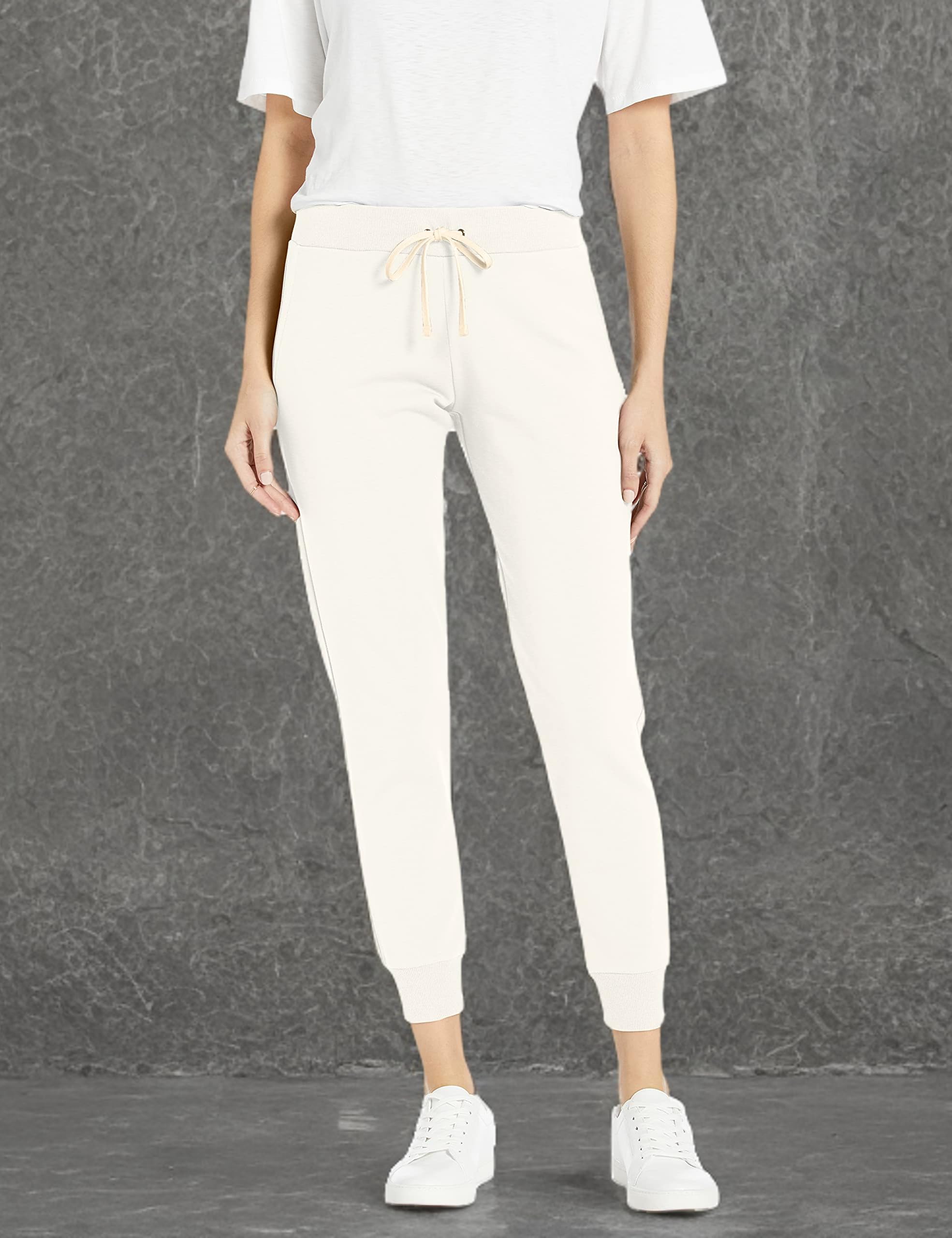 The Drop Women's Grace Supersoft Stretch Rib-Cuff Jogger Pants - Comfortable Lounge & Workout Pants for Yoga, Running & Casual Wear