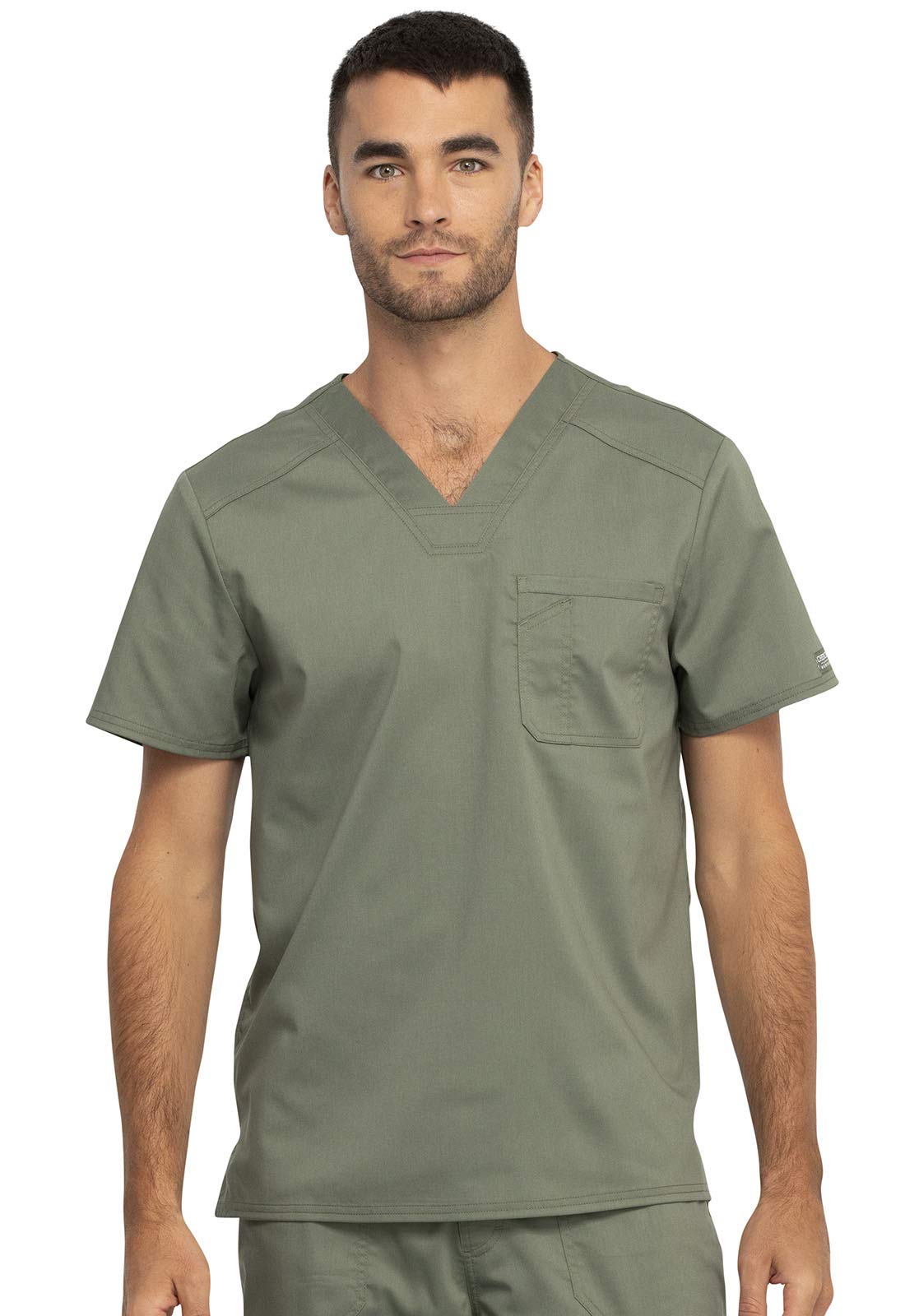 Cherokee Men's Scrubs Top - Comfortable Workwear with Tuckable V-Neck Design WW690 | Perfect for Nurses, Doctors & Healthcare Professionals