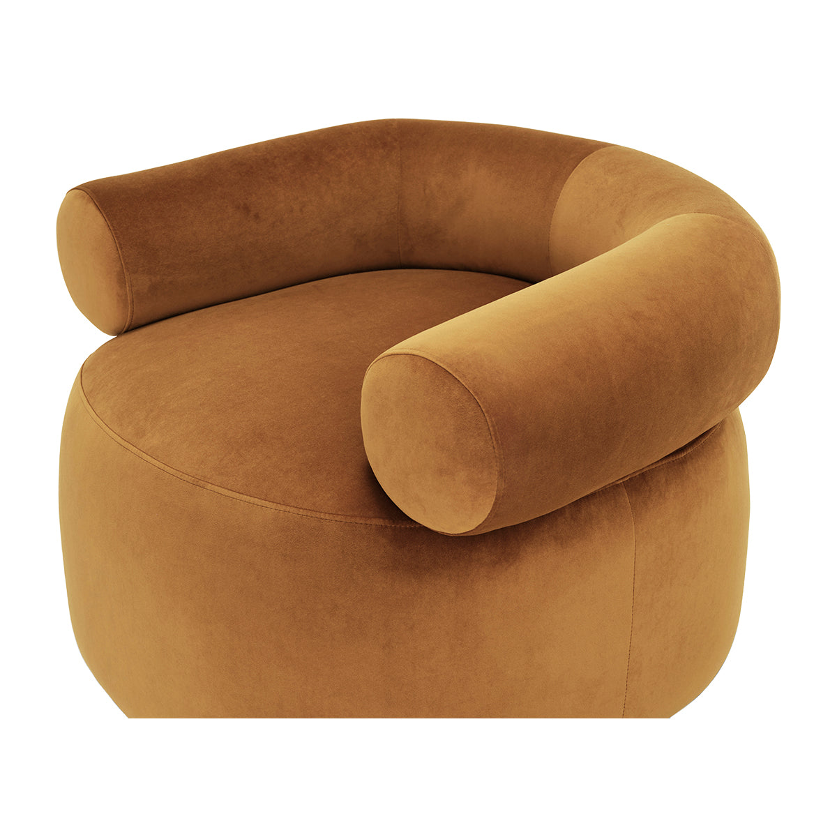 Huggy Swivel Armchair - Modern Velvet Accent Chair with 360° Rotation, Comfortable Lounge Chair for Living Room, Bedroom, or Office (Malibu Style)