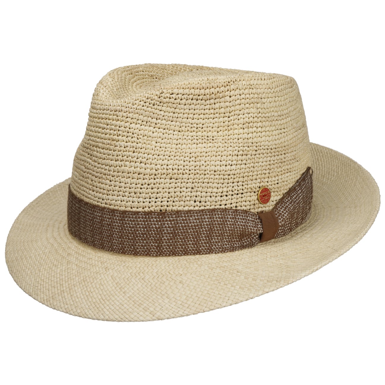 Stylish Mayser Manuel Crochet Trilby Panama Hat for Men - Perfect for Summer Beach, Outdoor Travel & Casual Fashion