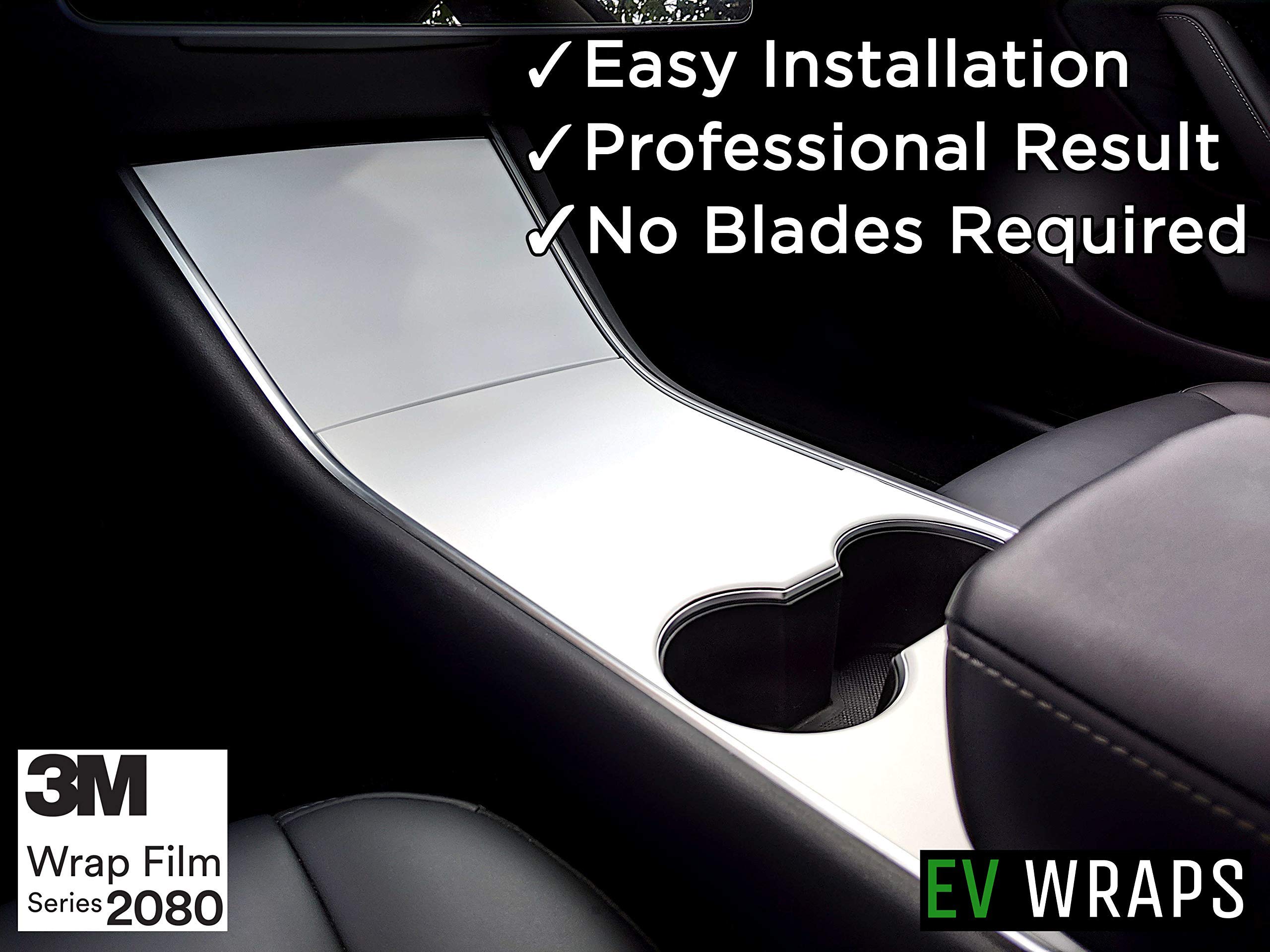 Premium Tesla Model 3 & Model Y Center Console Wrap - Gen 1.0 Interior Protection Film (White) - Scratch-Resistant Upgrade for Enhanced Cabin Aesthetics & Protection
