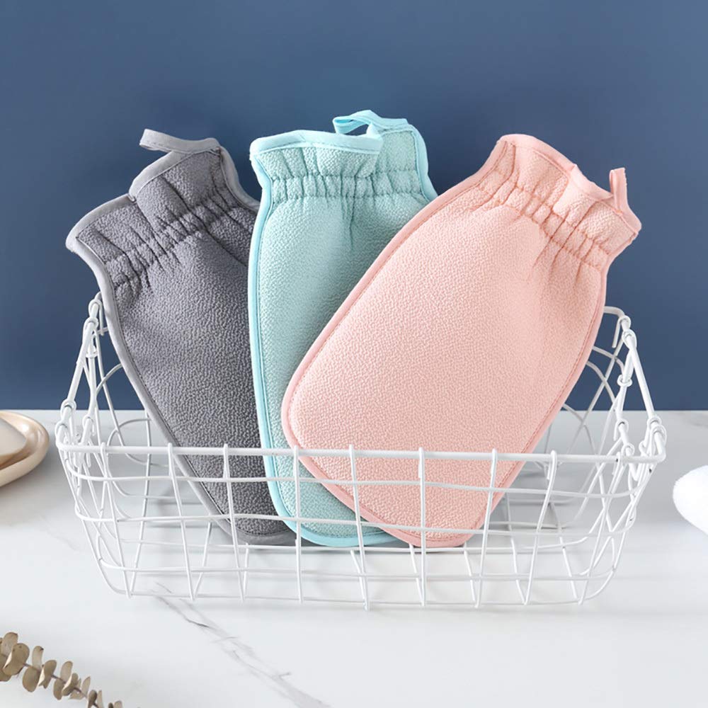 2Pcs Exfoliating Bath Gloves for Men & Women - Body Scrub Mitts for Smooth Skin - Perfect for Shower, Spa & Dry Brushing