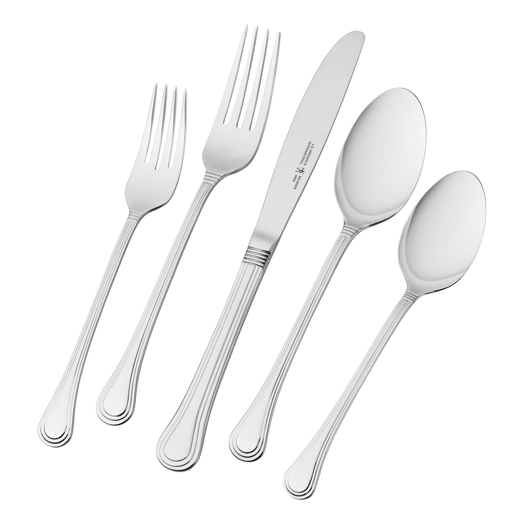 HENCKELS 65-Piece Astley Flatware Set - Premium Stainless Steel Silverware for Dining, Kitchen & Entertaining - Elegant Cutlery Set for Restaurants, Weddings & Home Use