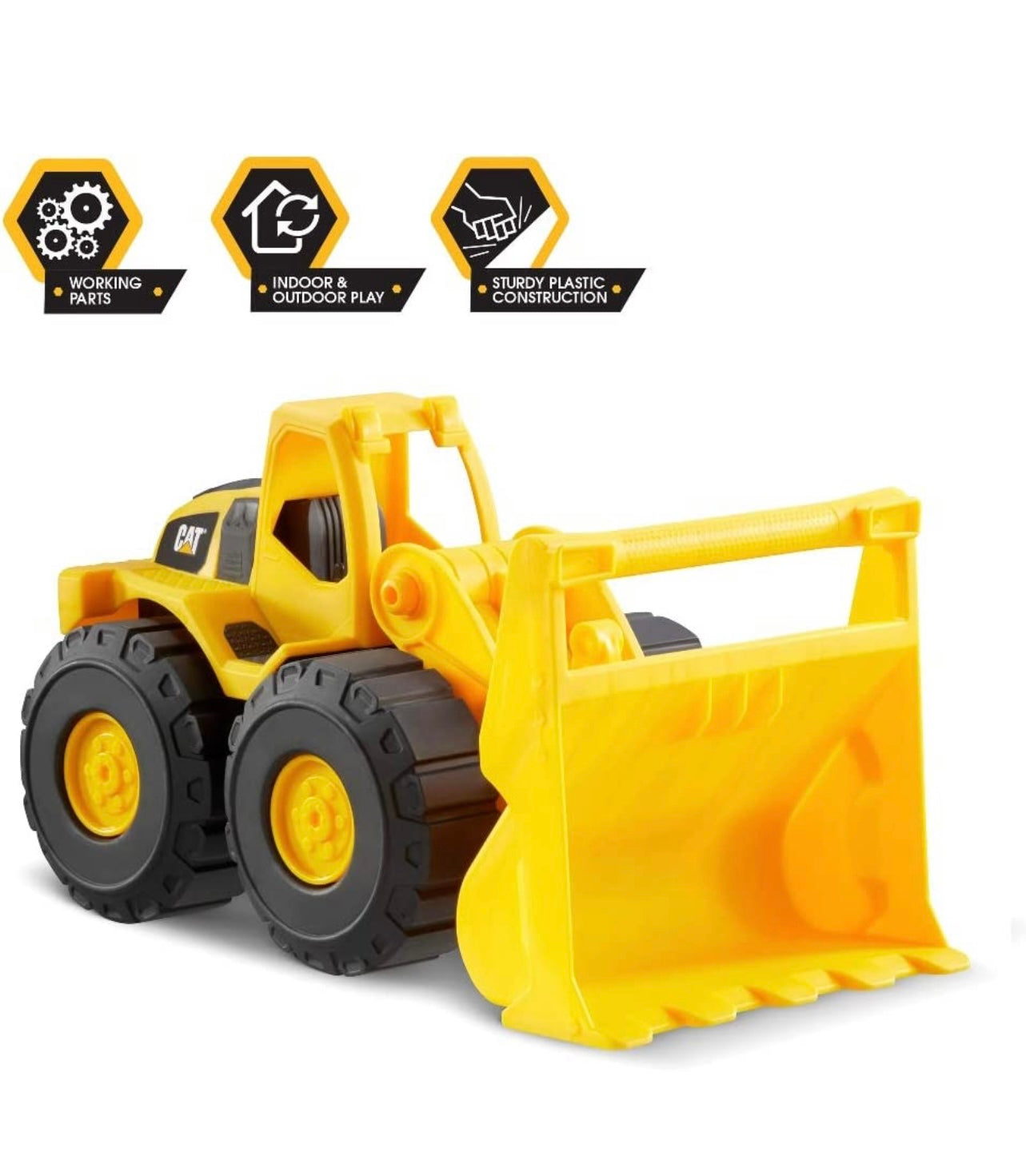 CAT Tough Rigs Wheel Loader Toy - Heavy Duty Construction Vehicle for Kids, 1:16 Scale Die-Cast Model with Realistic Features - Perfect for Playtime, Collecting & Construction-Themed Birthday Gifts