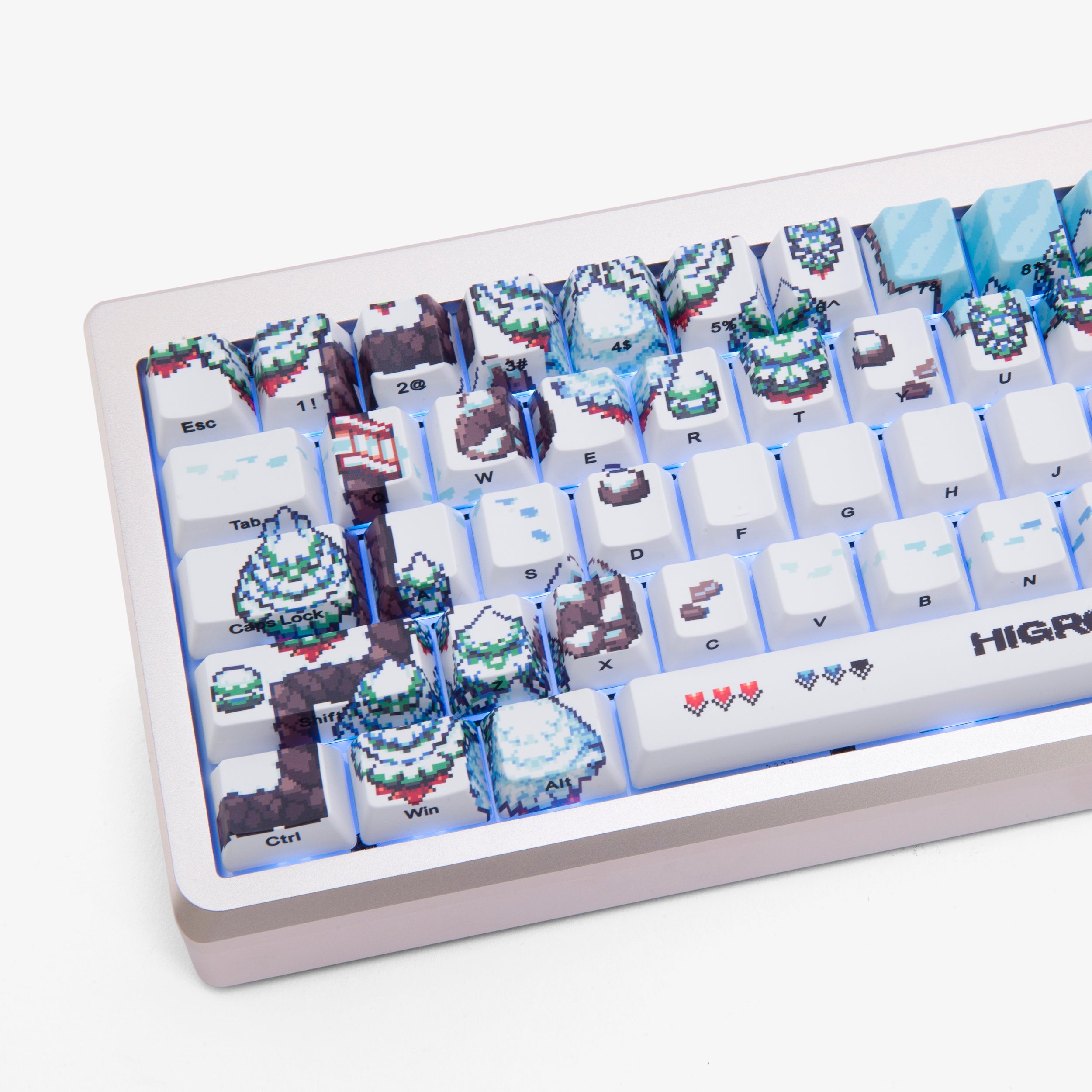 Higround 2 Summit 65 Mechanical Gaming Keyboard - Snow White | RGB Backlit, Hot-Swappable Switches | Perfect for Esports, Streaming & Office Work