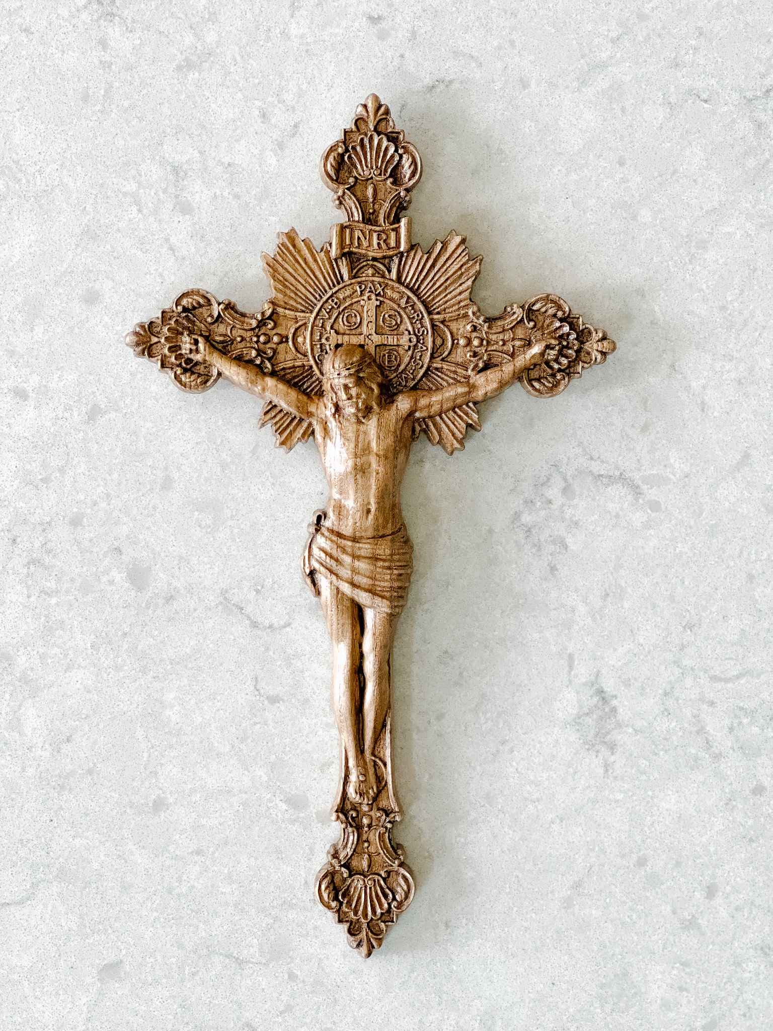 Hand Carved Wooden Crucifix - Religious Wall Decor for Home, Church & Prayer - Perfect for Easter, Christmas & Spiritual Gifting