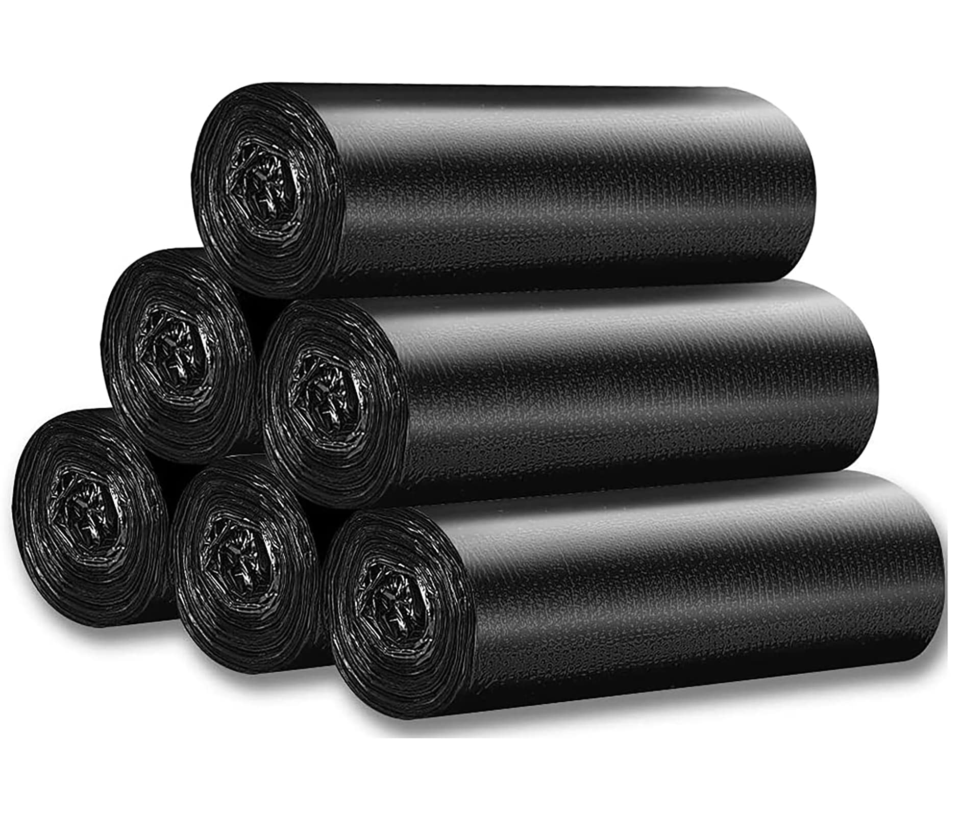 300 Count 4 Gallon Kitchen Trash Bags with Handles - 45x60cm Small Garbage Bags for Bathroom, Office & Contractor Use | Durable Black Waste Bags for Home & Commercial Cleaning
