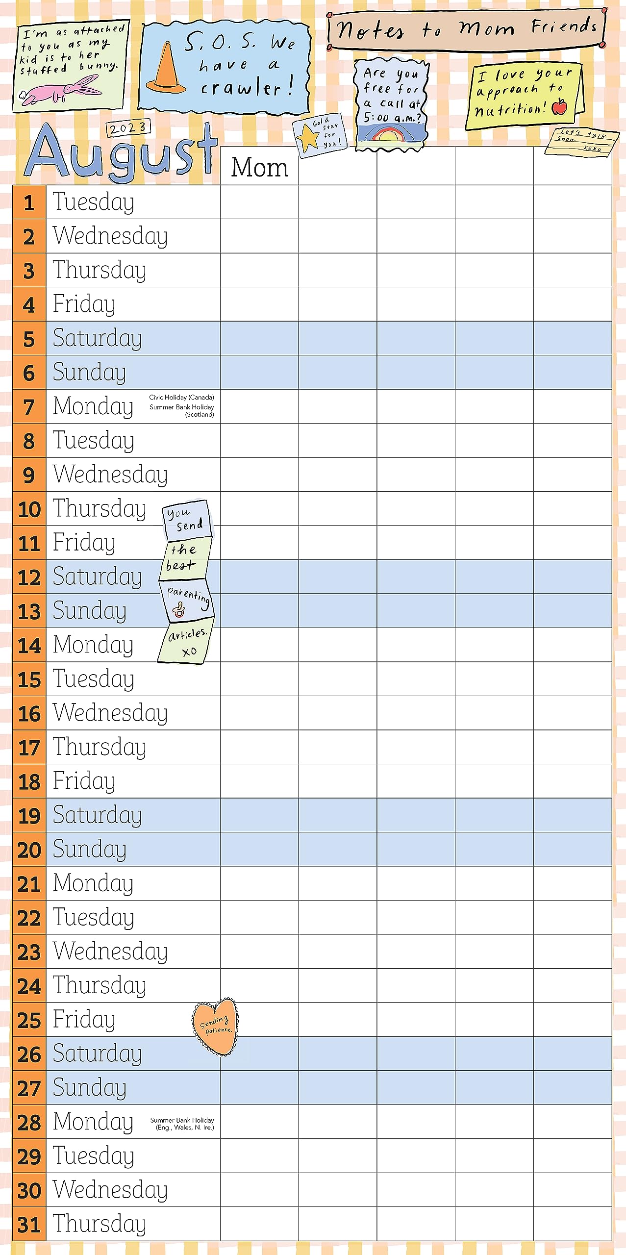 2023 Family Wall Calendar for Mom - Organize & Track Important Dates | Perfect for Home, Office & School Planning