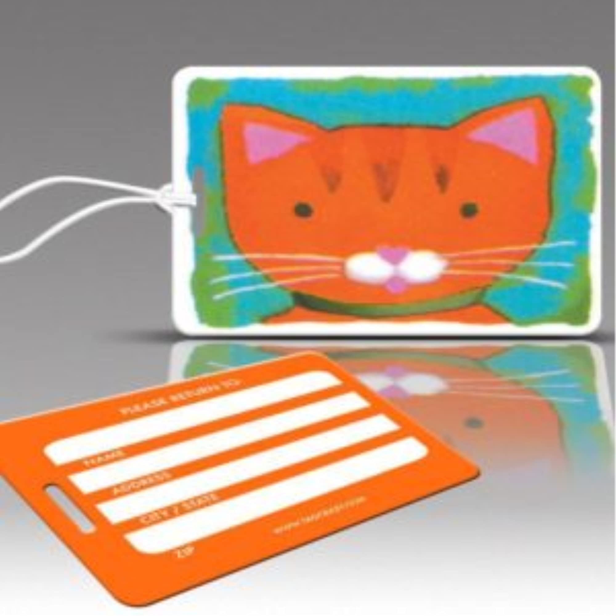 Kids Name Tags - Adorable Kitty Cat Design for School, Camp & Travel | Personalized ID Labels for Backpacks, Lunchboxes & Water Bottles