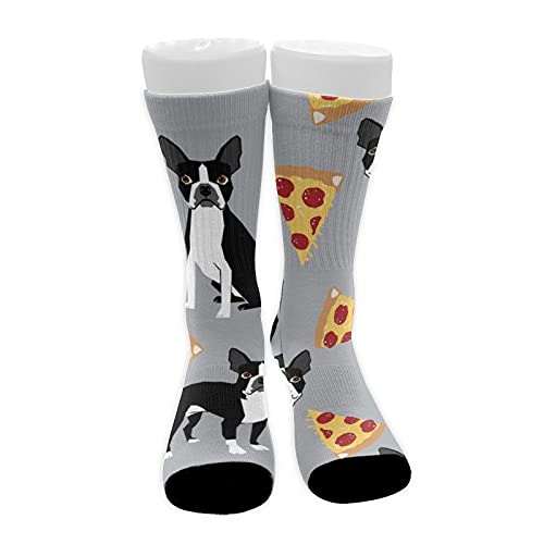 Grey Boston Terrier Dog Pizza