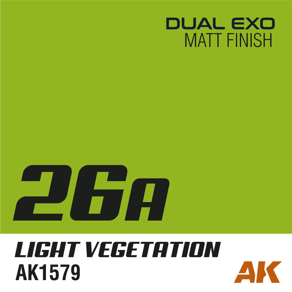 AK Interactive AK1579 Dual Exo Scenery 26A Light Vegetation 60ml - Realistic Model Scenery Paint for Dioramas, Wargaming & Miniature Landscapes - Perfect for Train Sets, Military Models & Architectural Displays