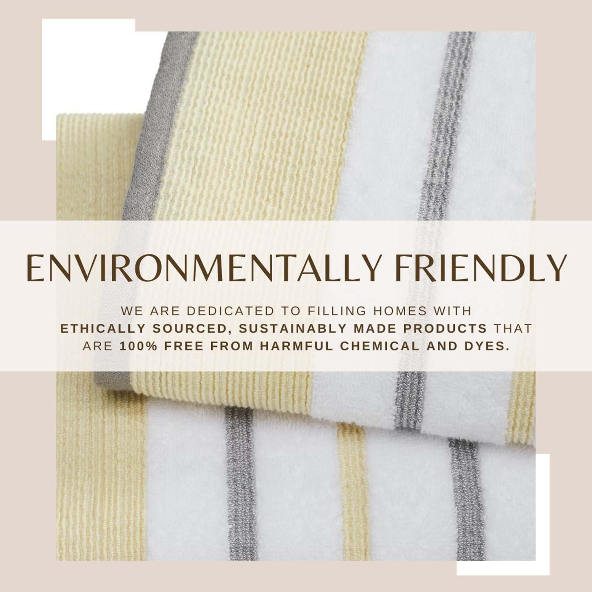 Luxury 6-Piece Combed Cotton Bath Towel Set - 2 Bath Towels, 2 Hand Towels, 2 Washcloths - Ultra Soft & Absorbent for Spa, Bathroom Decor (Gold/Grey) - Perfect for Hotels, Guest Bathrooms & Home Use