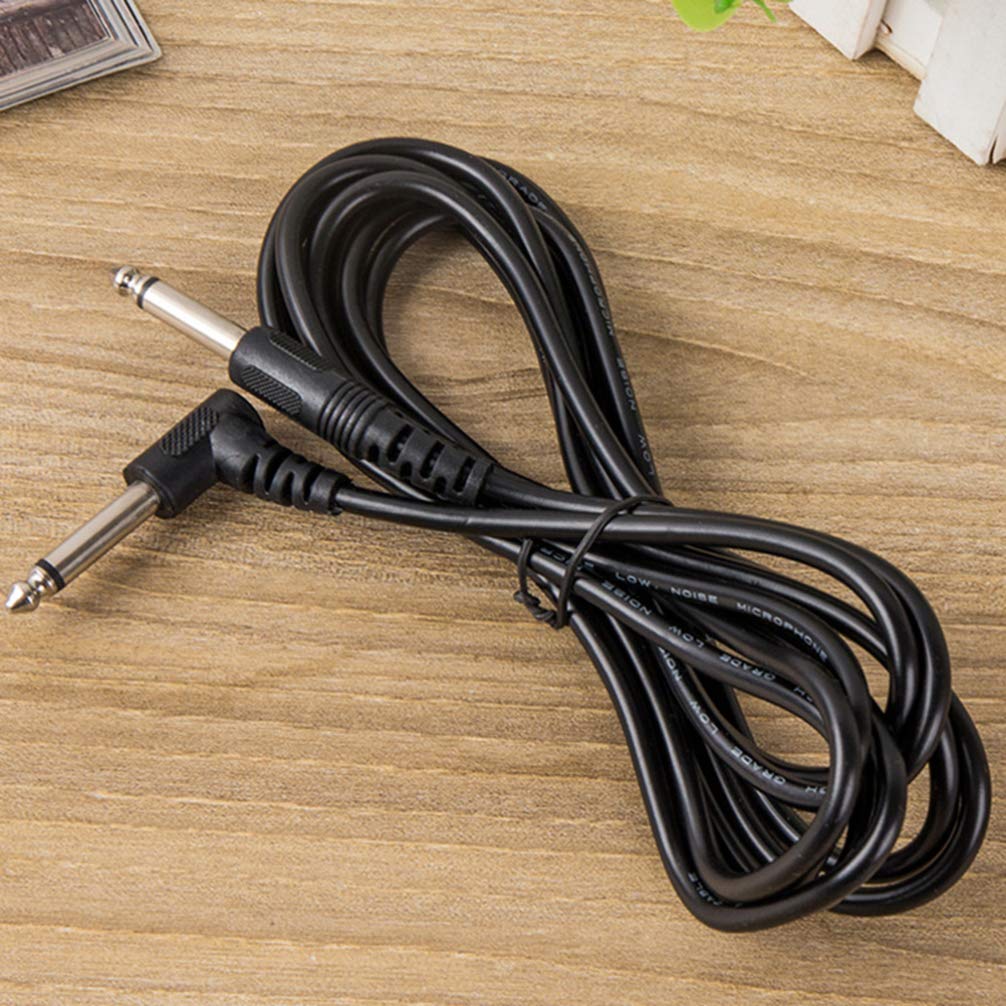 Exceart 10-Pack Right Angle to Straight 6.35mm Guitar Cable - Universal Electric Guitar & Bass Connector Cord for Amplifiers & Effects Pedals - Perfect for Live Performances & Studio Recording