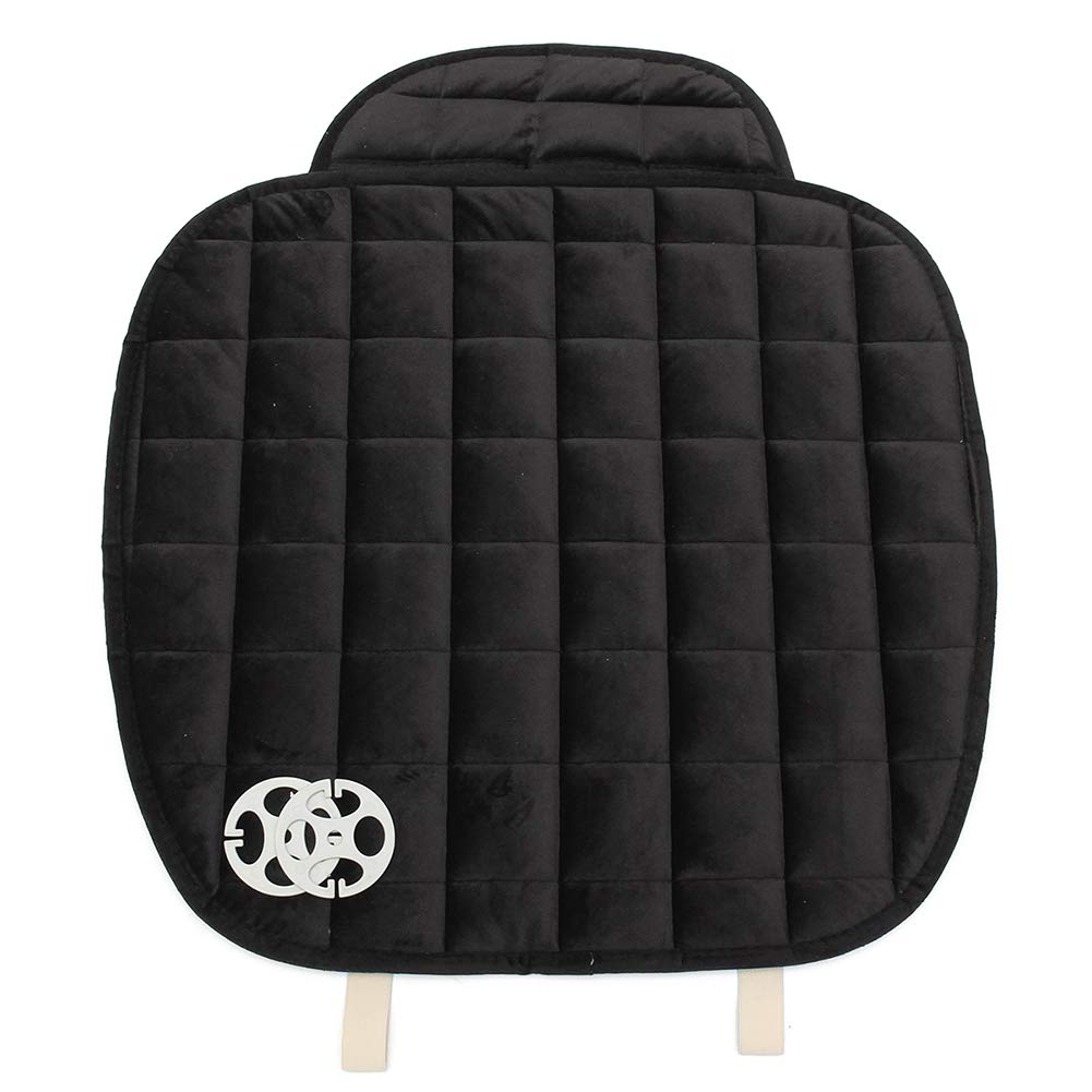LUYANhapy9 Universal Square Car Seat Cover Mat - Soft Comfortable Front Seat Cushion for Auto Interior Accessories & Car Decoration Gift (Black) - Perfect for Daily Commute, Road Trips & Protecting Your Car Seats