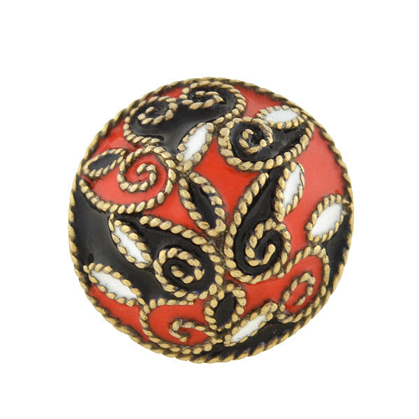 Vintage Art Deco Russian Silver & Enamel Dome Ring - Antique Jewelry for Women, Unique Statement Piece for Evening Wear, Special Occasions & Gift Giving