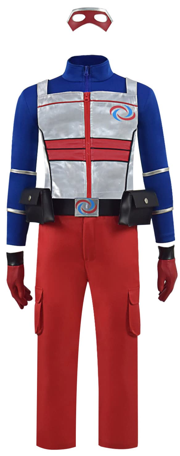 Henry Danger Superhero Costume Set for Boys - Kids Halloween Cosplay Outfit with Mask, Jacket & Pants | Superhero Dress-Up, Birthday Party, Comic-Con Costume