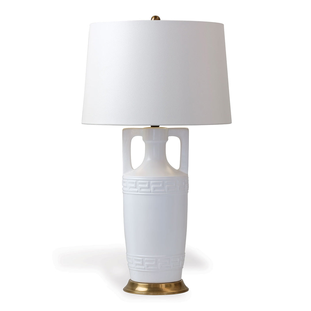 Elegant Regency Style White Table Lamp - Perfect for Living Room, Bedroom & Office Decor