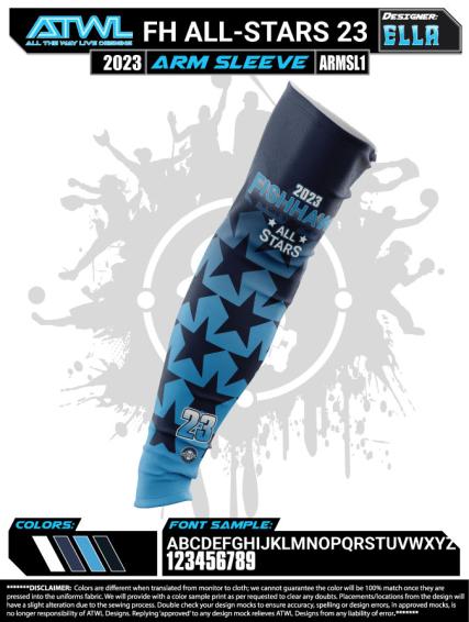 Fishhawk All Stars Arm Sleeve - Compression Sleeves for Basketball, Running & Sports - UV Protection & Muscle Support for Men & Women