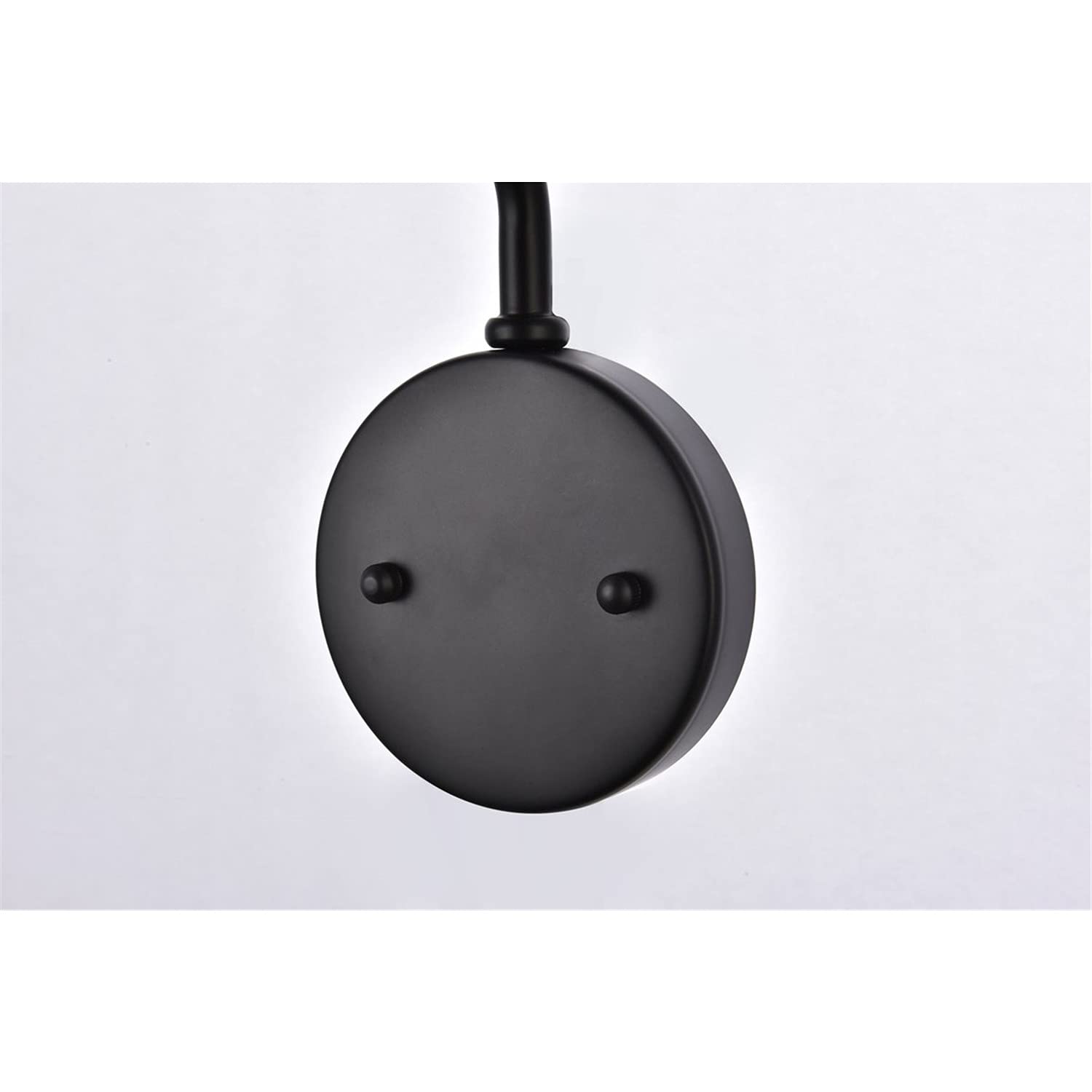 Modern Black Wall Sconce with 2 Lights - Adjustable Arm Wall Lamp for Bedroom, Living Room, Hallway & Dorm Decor