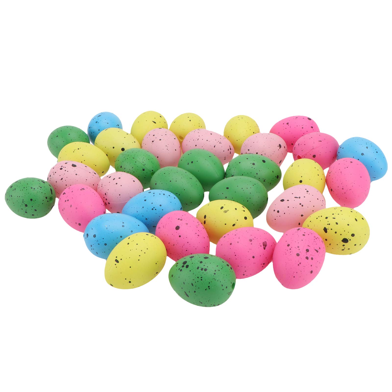 Amosfun 50pcs Easter Egg Decorations - Plastic Simulation Eggs for Home, Party & Easter Decor - Perfect for Easter Basket Fillers, Table Centerpieces, and Spring Home Decor