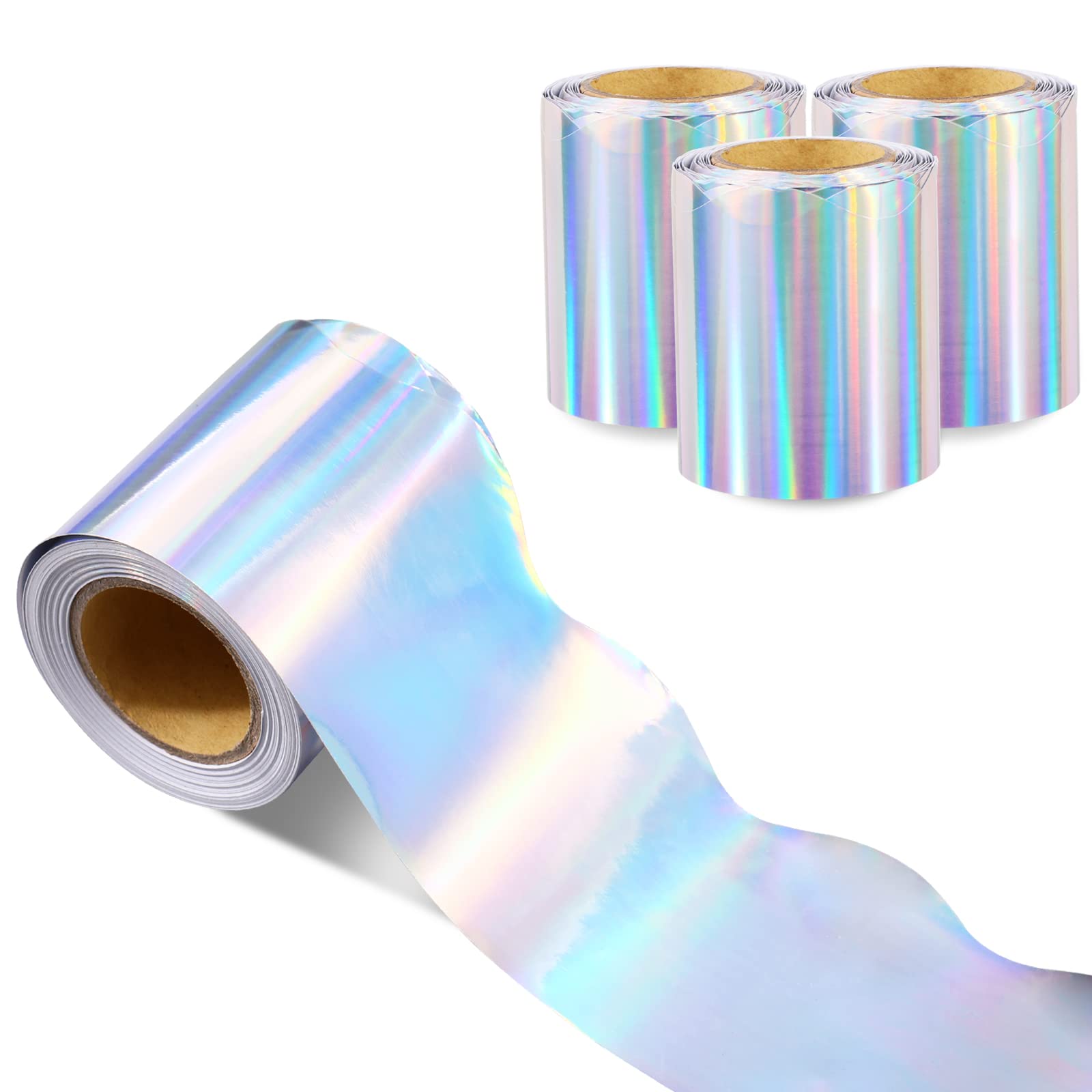 99 Feet Iridescent Bulletin Board Borders - Holographic Scalloped Rolled Border Trim for Classroom, Birthday & Wedding Decor (3 Rolls) - Perfect for Back to School, Party Supplies & Wall Decorations