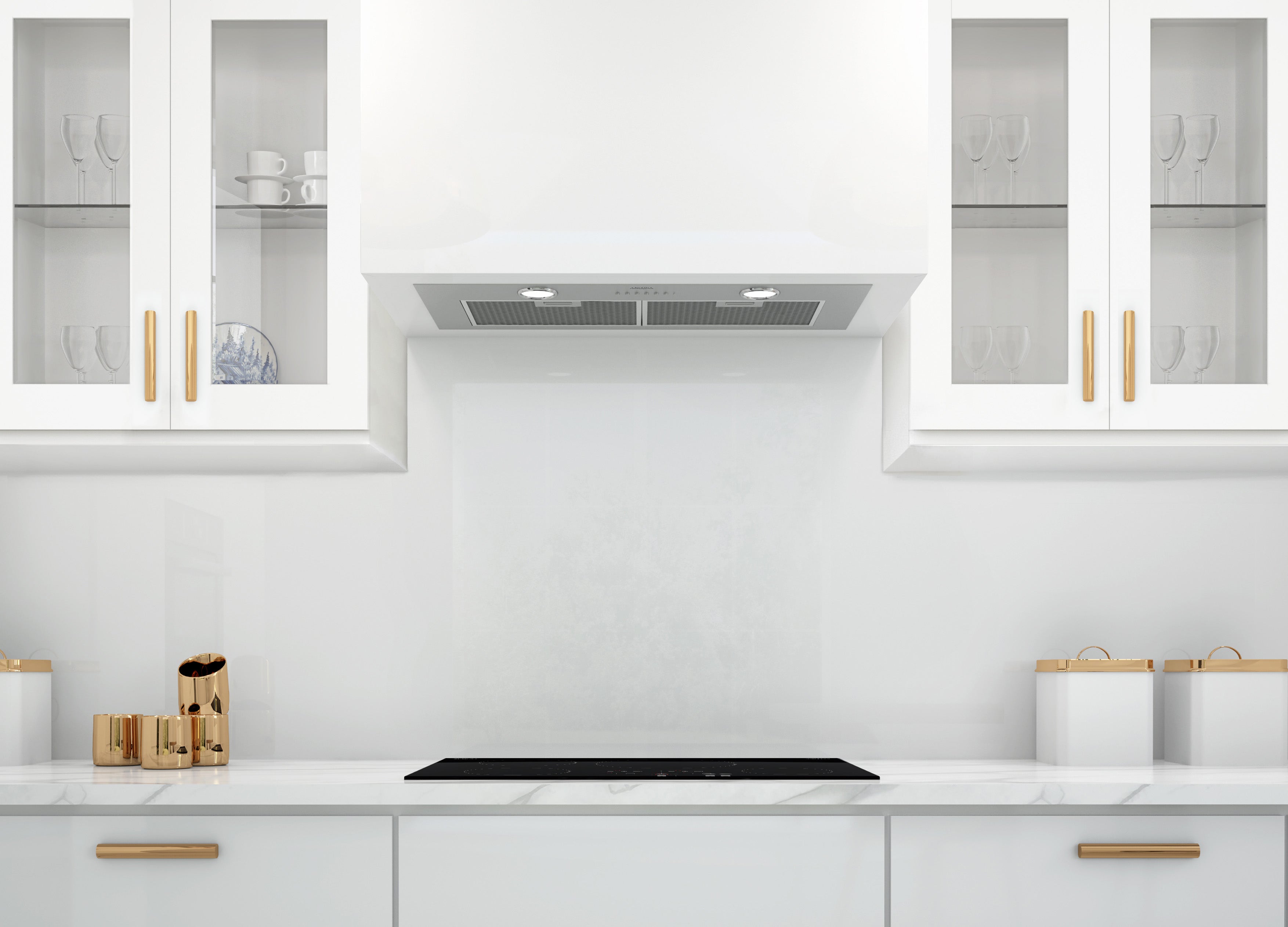 28-inch Built-in BN628 620 CFM Ducted Range Hood with Night Light - Stainless Steel Kitchen Vent Hood for Gas Stove - Perfect for Modern Home Cooking & Smoke Removal