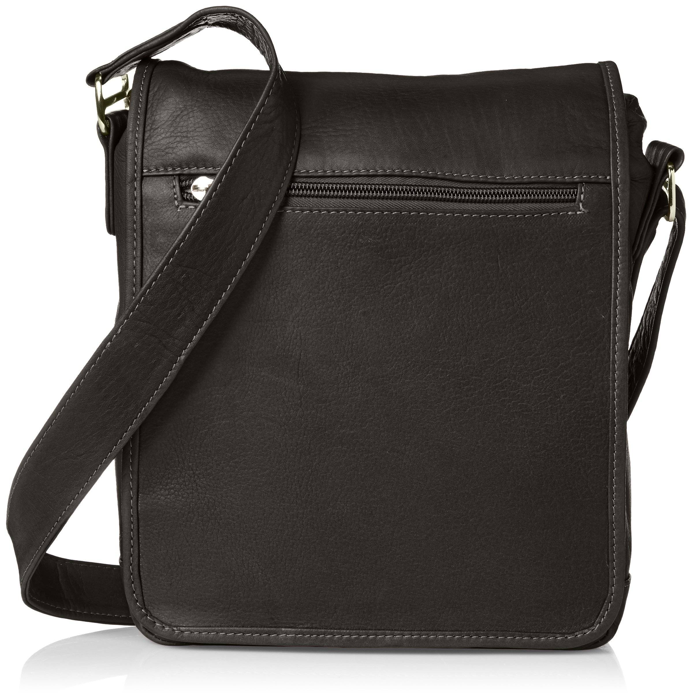 Premium Genuine Leather iPad Tablet Shoulder Bag - Black, One Size Universal Fit for iPad Pro/Air/Mini - Perfect for Work, Travel & Daily Commute