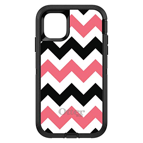 Black Pink Chevron Stripes On Black Case