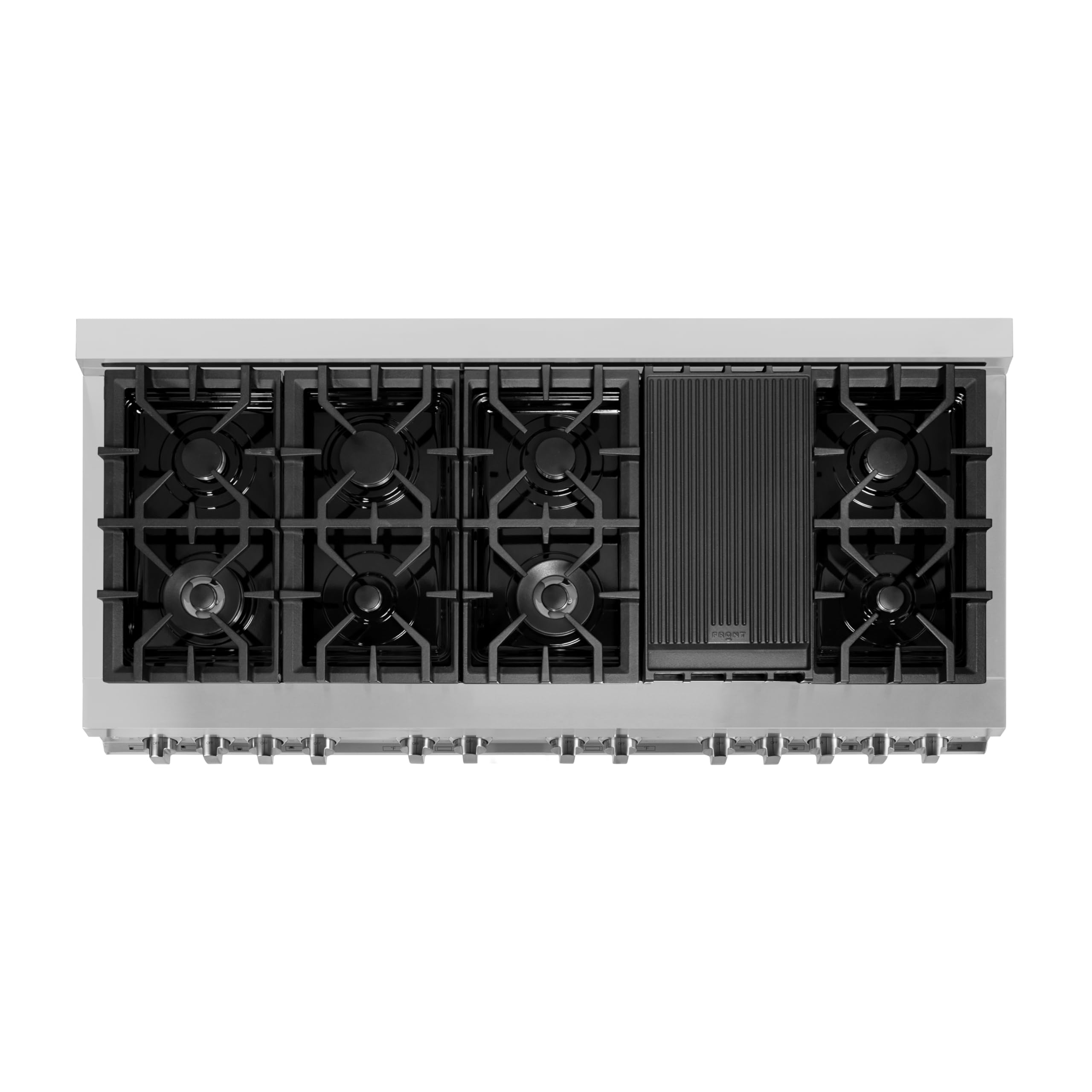 ZLINE RA60 60-Inch Stainless Steel Dual Fuel Range - 9 Burner Gas Cooktop & 2 Electric Convection Ovens - 7.4 cu. ft. Capacity - Professional Kitchen Appliance for Home Chefs & Cooking Enthusiasts