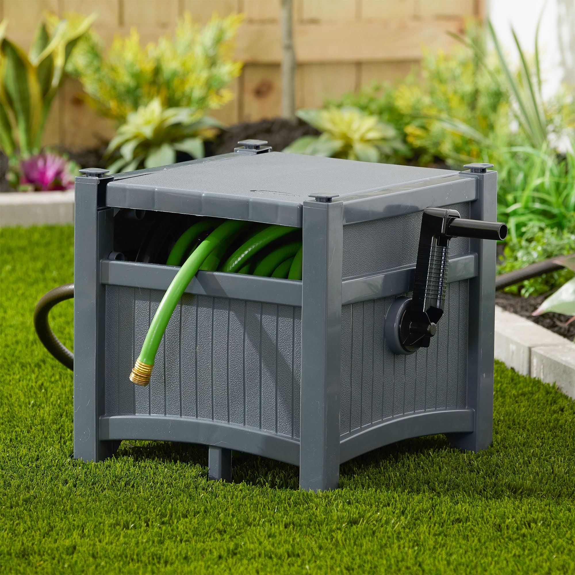 Suncast Hideaway Garden Hose Reel - 100' Capacity for 5/8