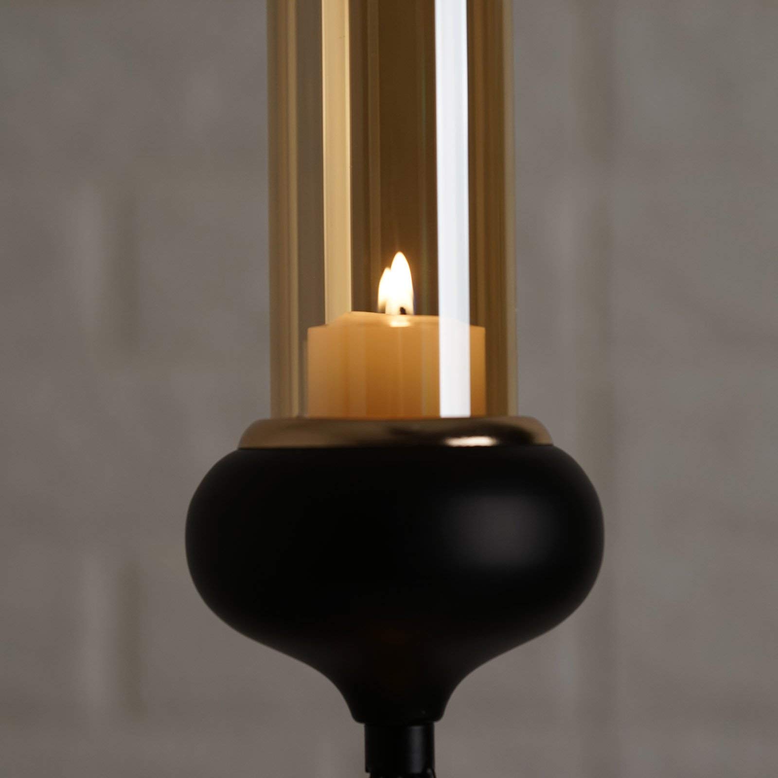 28-Inch Black Gold Geometric Cube Glass Tealight Candle Holders - Modern Home Decor for Wedding, Party, and Centerpiece Displays - Perfect for Romantic Dinners, Holiday Decor, and Tabletop Arrangements