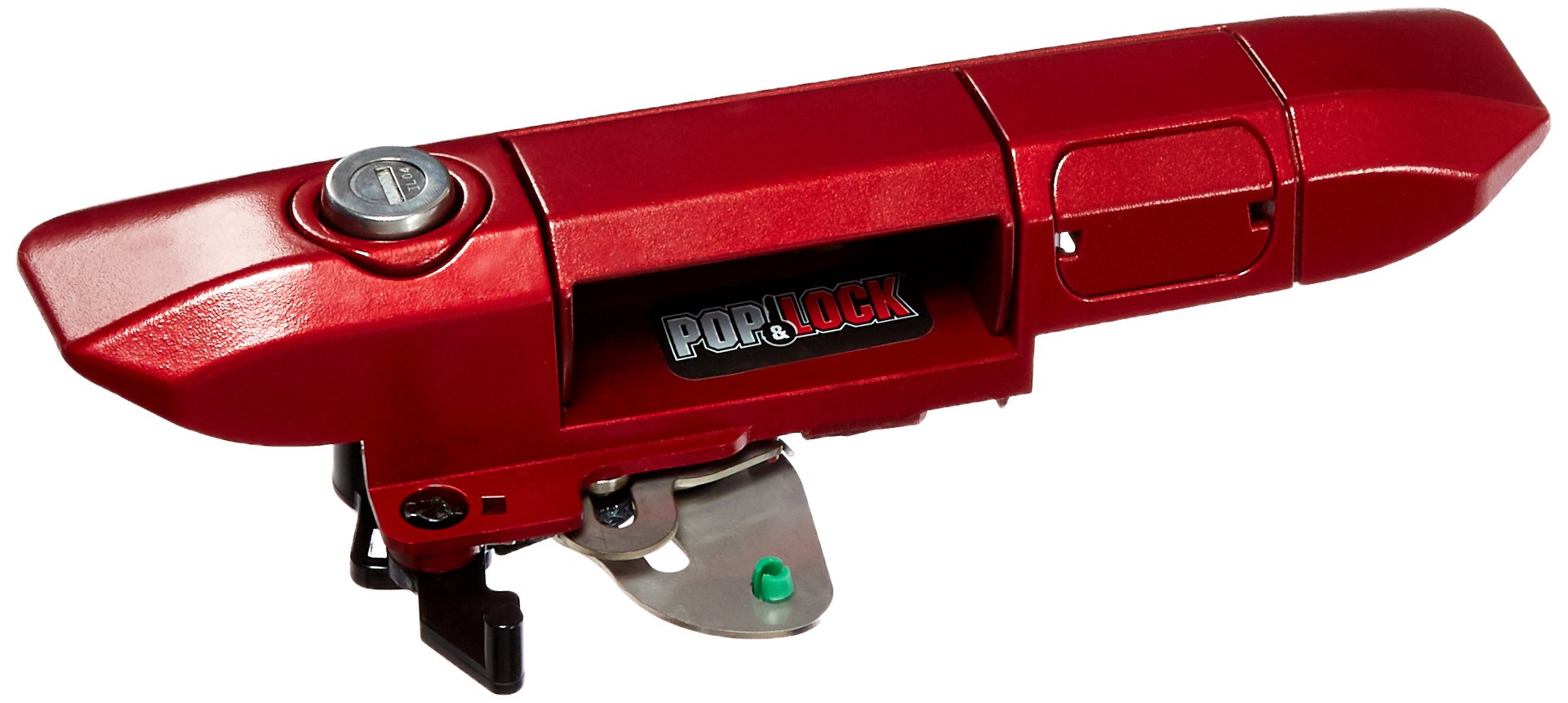Pop & Lock PL5501 Truck Tailgate Lock - Secure Anti-Theft Device for Pickup Trucks, Barcelona Red | Perfect for Parking Lots, Construction Sites & Outdoor Adventures
