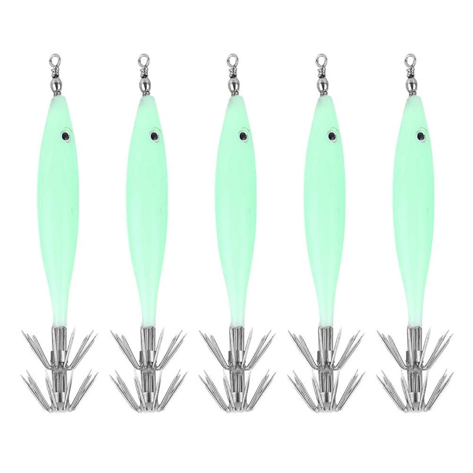 Okuyonic Squid Fishing Hooks - Saltwater Sea Fishing Lure Hooks with Sleeve for Squid Angling | Perfect for Deep Sea Fishing & Shore Casting