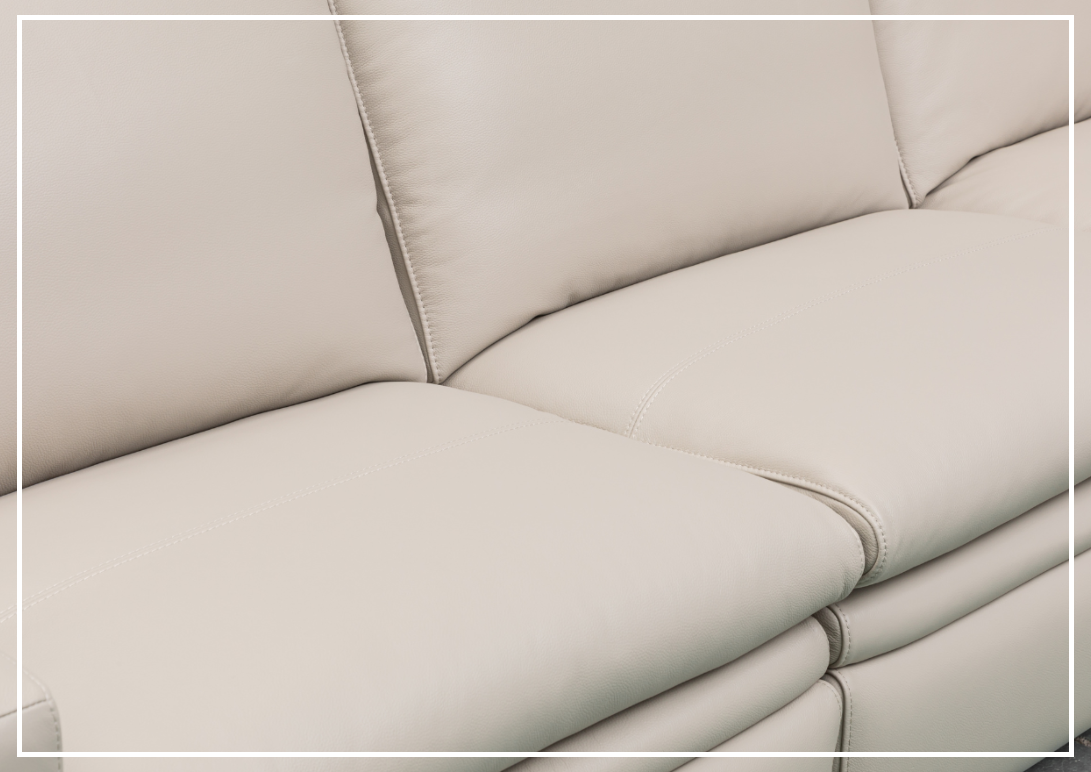 Klaussner Roma 6-Piece Beige Leather Power Reclining Sectional Sofa Set with USB Chargers - Modern Living Room Furniture for Home Theater & Family Gatherings