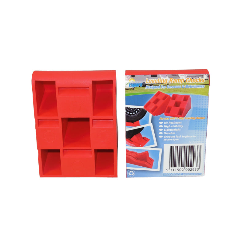 Heavy Duty Caravan Leveling Ramps & Wheel Chocks CWC1 - Perfect for RV, Camper, and Trailer Stabilization on Uneven Ground