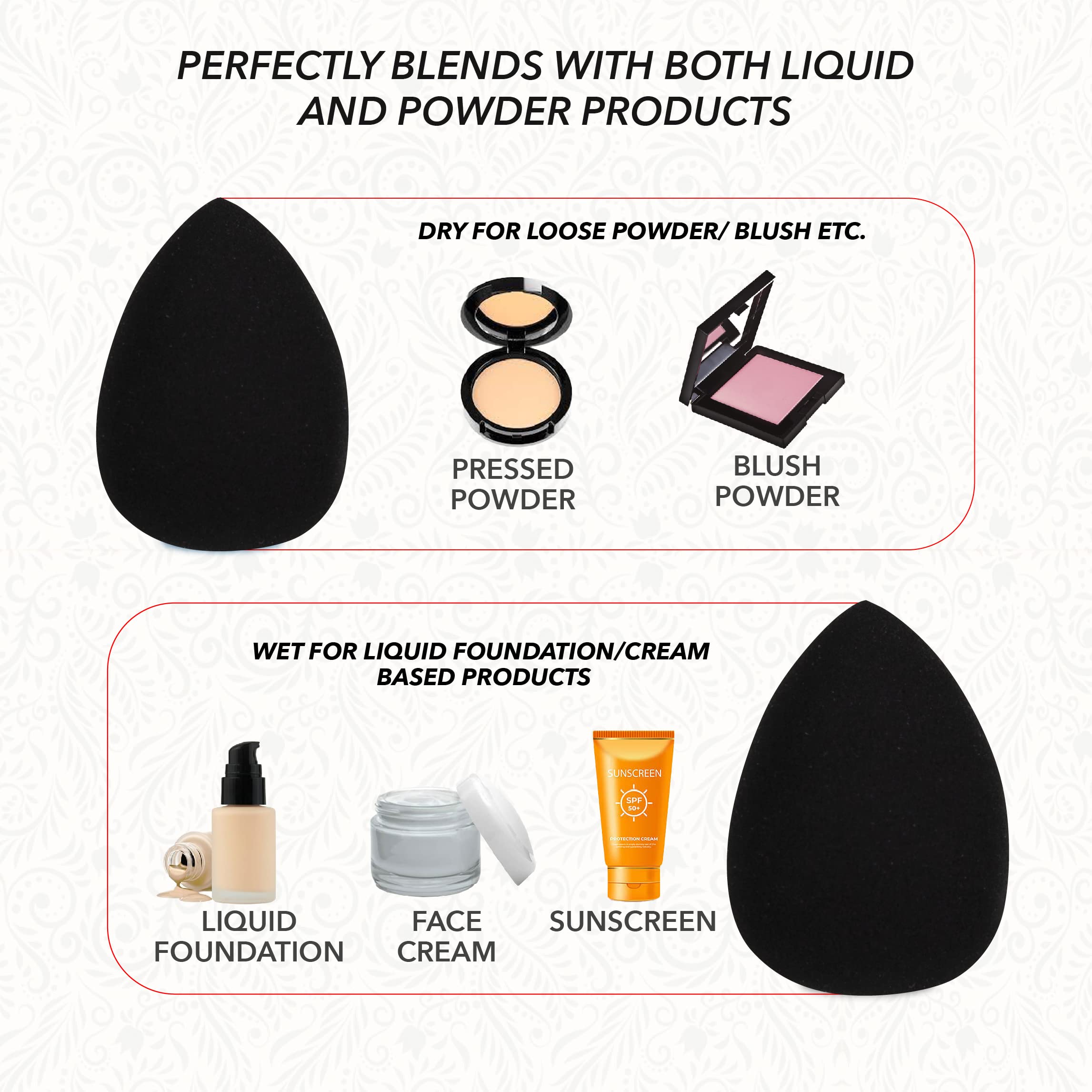 ForPro Professional Makeup Sponge Blender - Latex-Free, 100% Vegan & Cruelty-Free Beauty Sponge for Flawless Foundation & Concealer Application - Perfect for Everyday Makeup, Airbrush Finish & On-The-Go Touch Ups