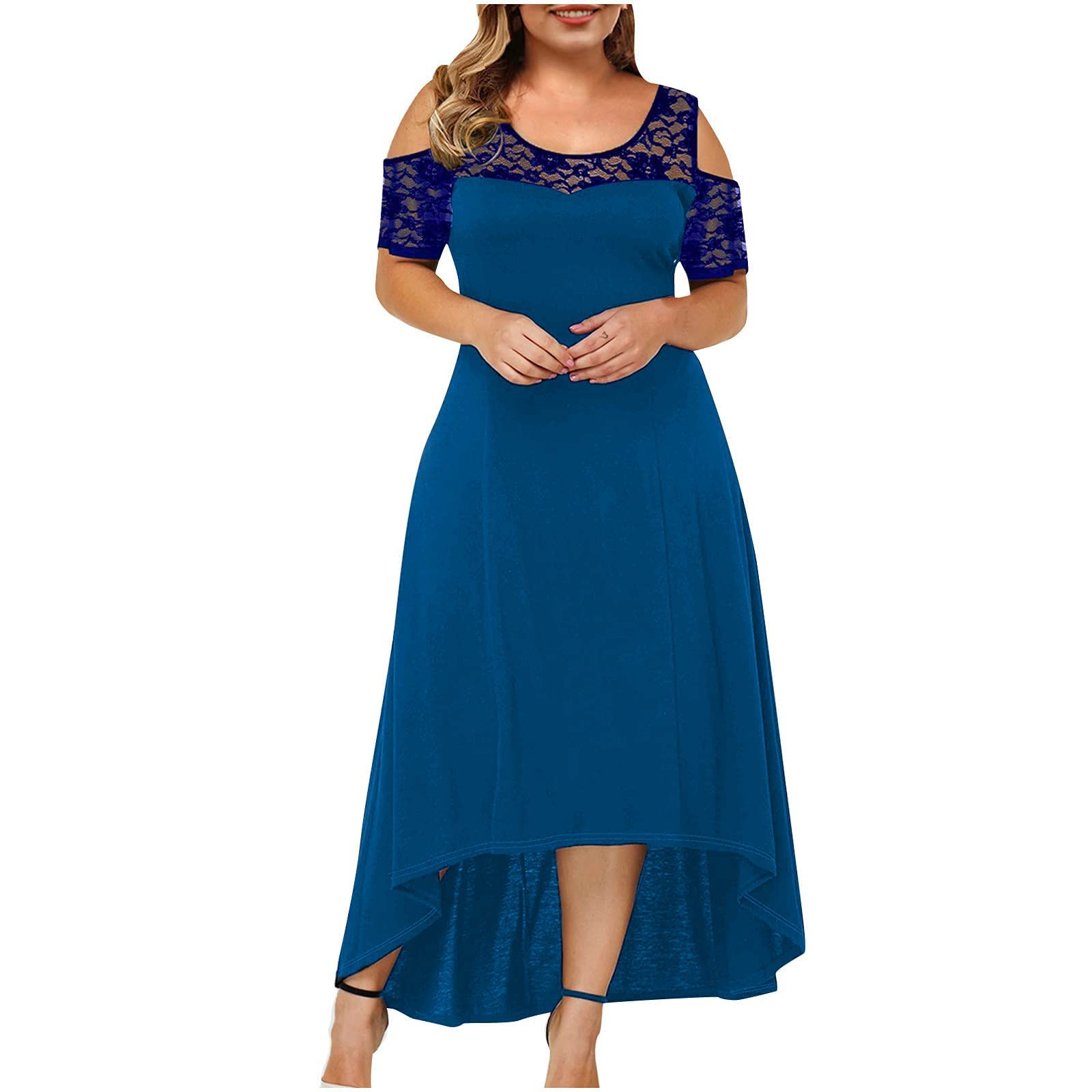 Elegant Lace Ruffle Strapless Sheath Dress for Wedding Guest - Women's Fashion Short Sleeve Cocktail Party Dress | Perfect for Bridal Shower, Evening Gala, and Formal Occasions