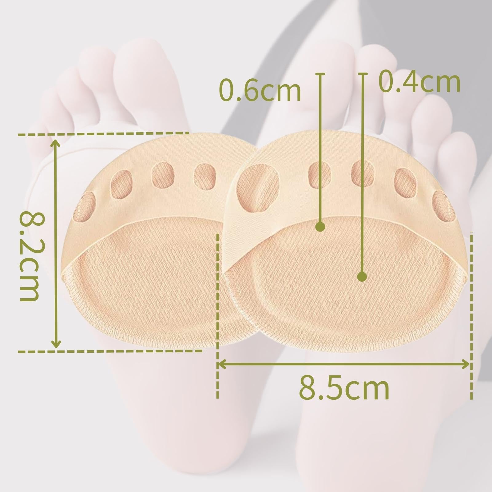 Metatarsal Pads - Soft Invisible Socks for Women & Men | Reusable Foot Cushions for Runners | Ball of Foot Pain Relief | Prevent Discomfort | Perfect for Running, Walking & Sports Activities