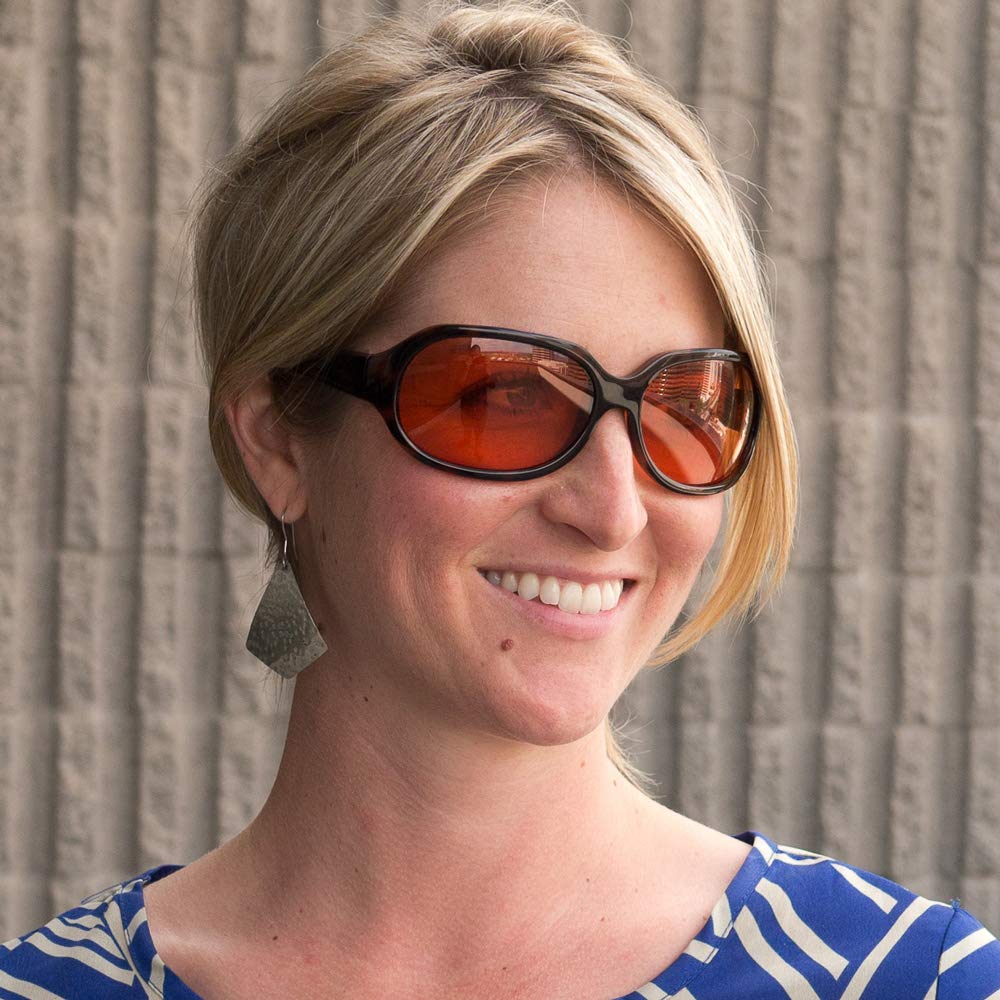 TheraSpecs Stella Glasses for Light Sensitivity Relief - Migraine & Photophobia Relief Glasses - Blue Light Blocking & UV Protection - Perfect for Computer Work, Driving & Indoor Use