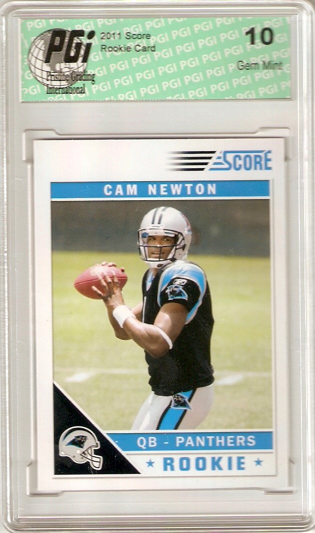 2011 Topps Chrome Cam Newton #1 QB Rookie Card - Panthers PGI 10 Graded - Perfect for NFL Collectors & Panthers Fans Display